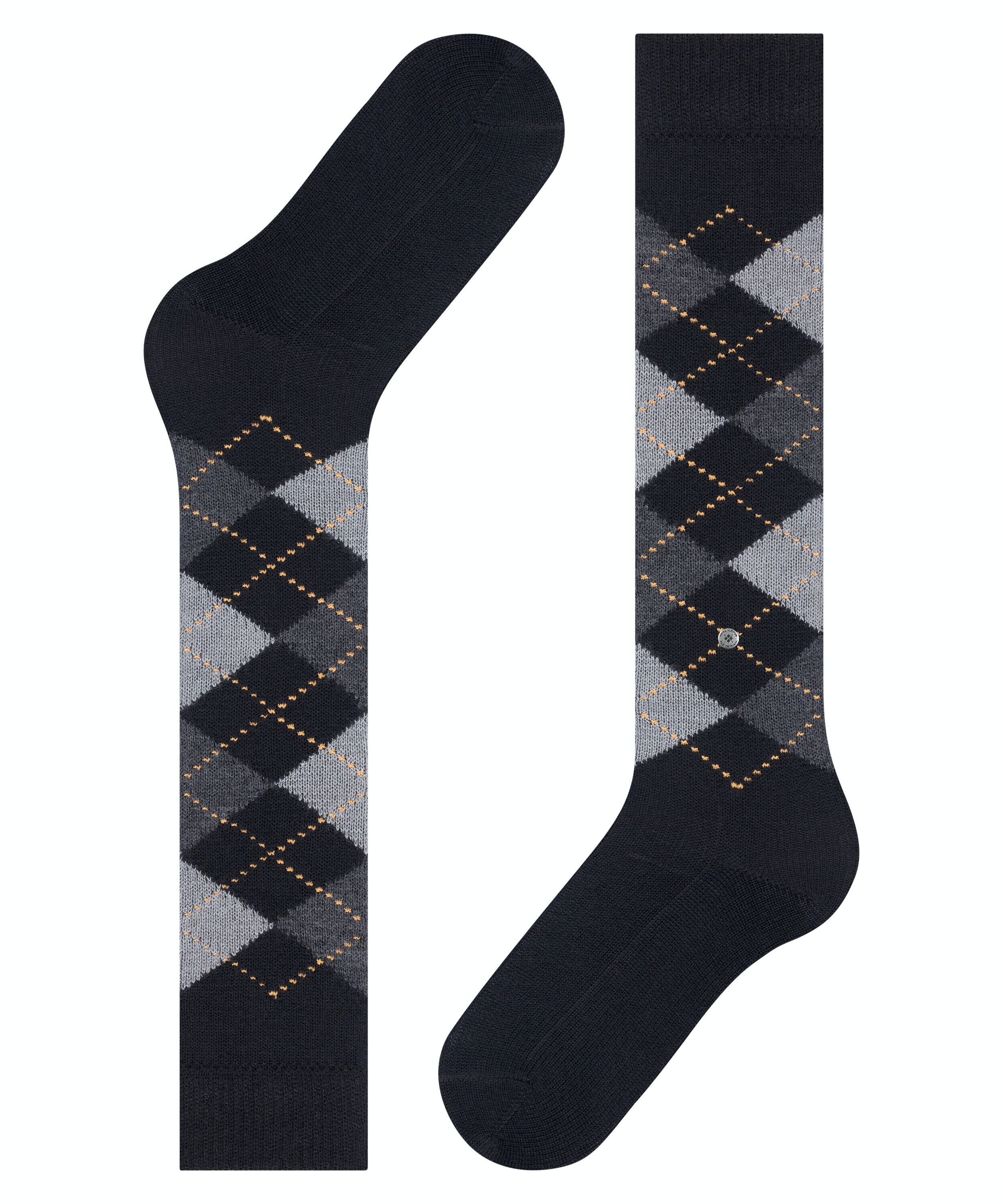 Burlington Whitby dames kniekousen, zwart (black)