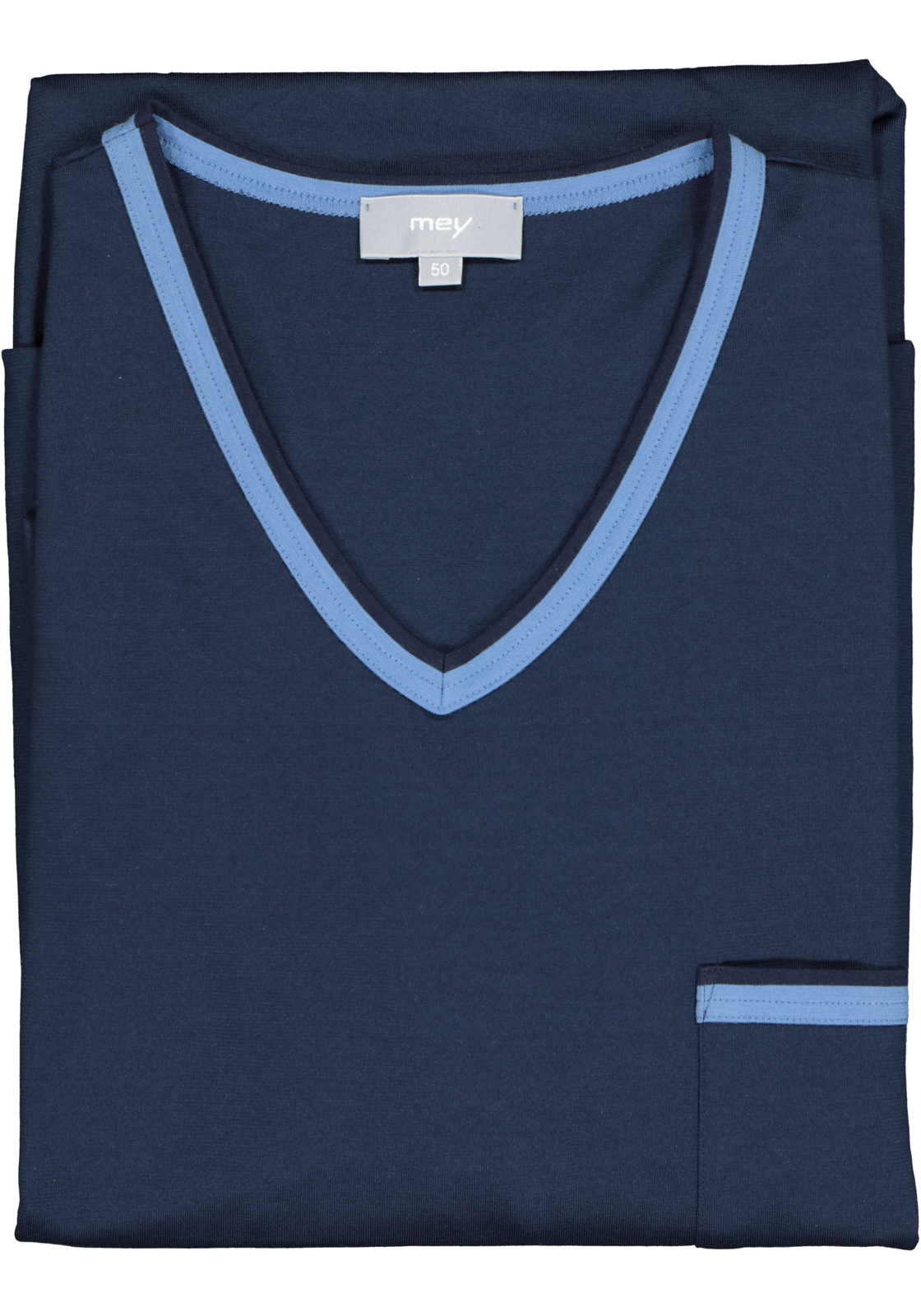 6-4004124349768_mey_pyjama__HR Mey heren pyjama Leongatha, donkerblauw