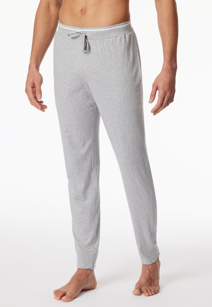 SCHIESSER Mix + Relax Pantalon, heren loungebroek, grijsmelange
