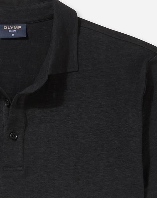 OLYMP Polo Casual, modern fit polo, zwart