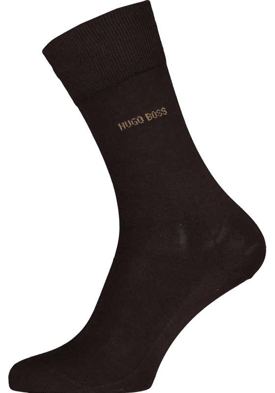 HUGO BOSS George uni (1-pack), herensokken katoen, donker bruin  HUGO BOSS George uni (1-pack), herensokken katoen, donker bruin
