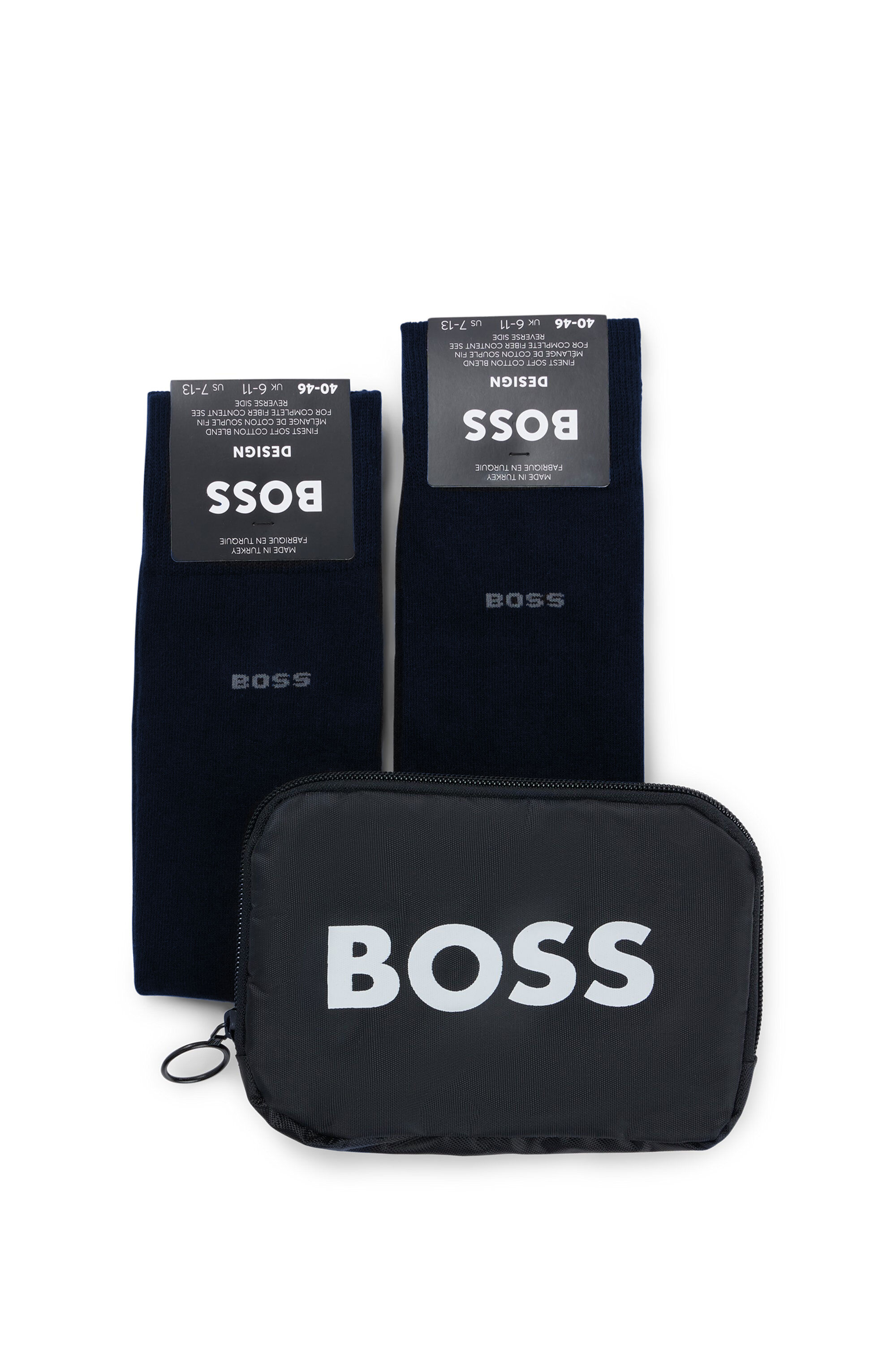 BOSS cadeauset herensokken (2-pack), donkerblauw