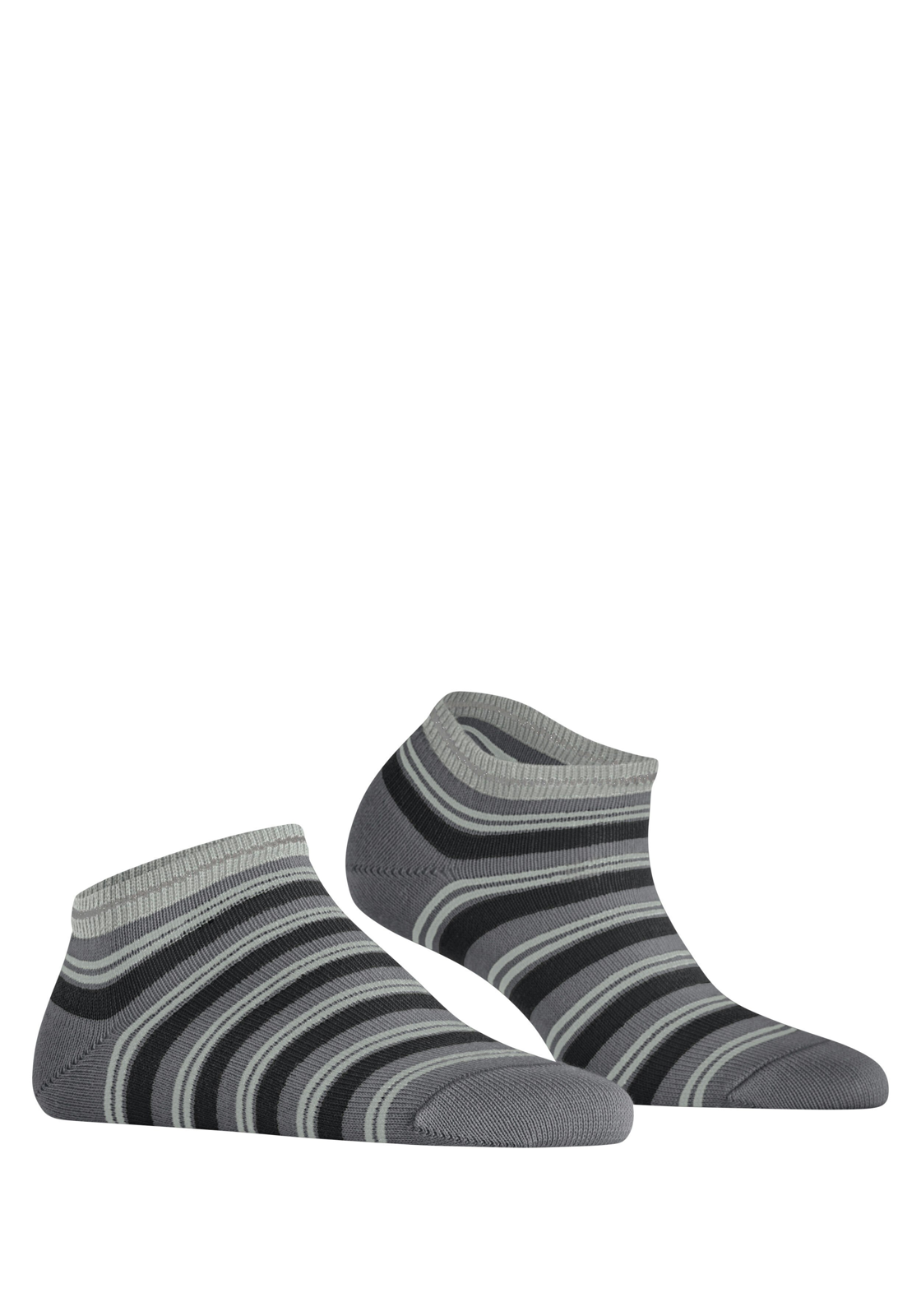 FALKE Smart Stripe dames sneakersokken, grijs (hematite) FALKE Smart Stripe dames sneakersokken, grijs (hematite)