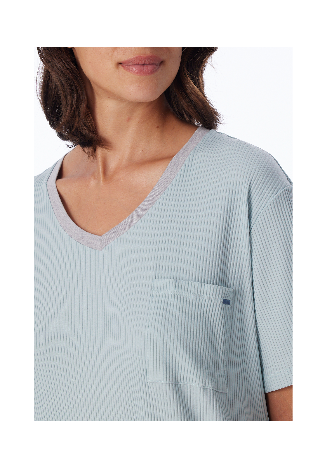 image_5_181239-420_4_1280x1280 SCHIESSER Casual Nightwear T-shirt, dames slaapshirt korte mouw dubbelrib bluebird