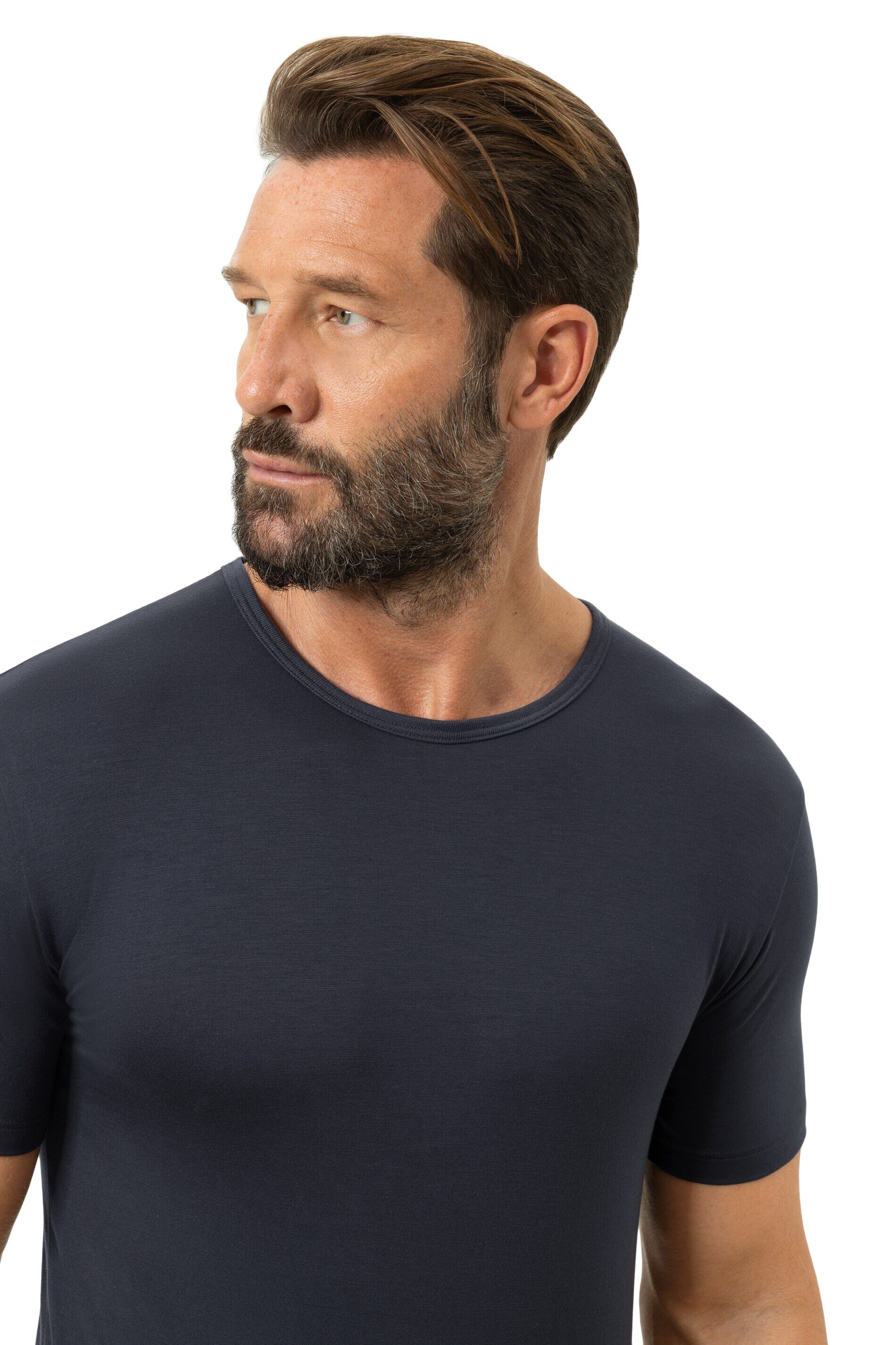 Mey heren shirt 1/2 arm Network, T-shirt korte mouw, marine blauw