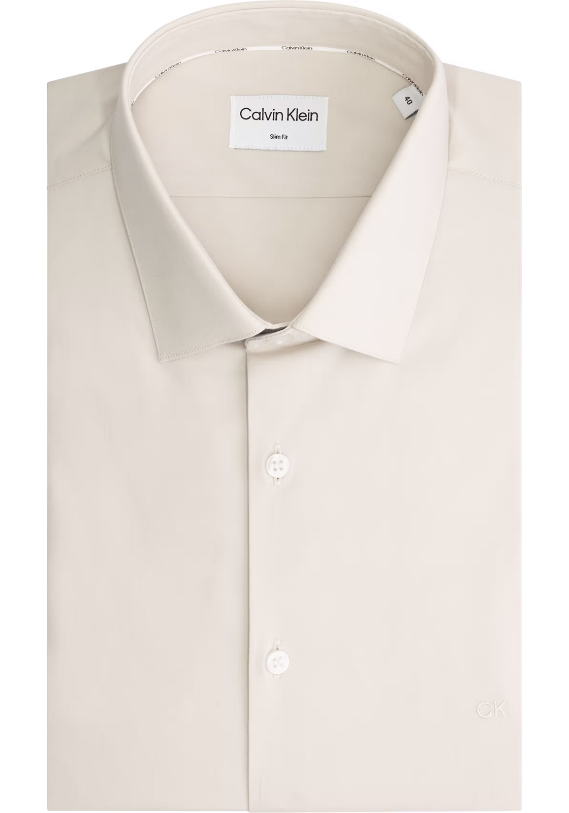 Calvin Klein slim fit overhemd, popeline, beige Calvin Klein slim fit overhemd, popeline, beige