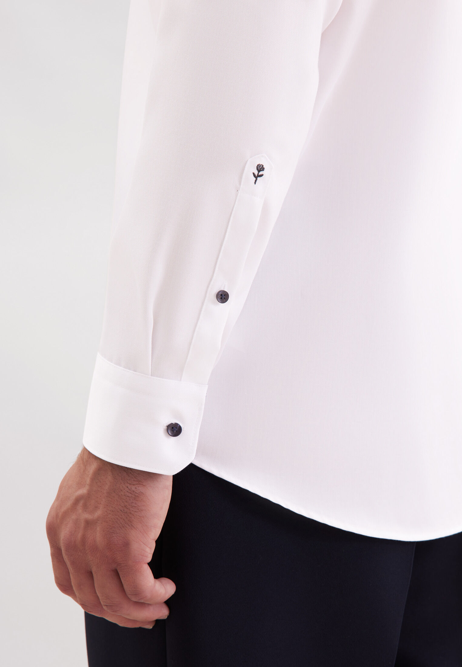 Seidensticker regular fit overhemd, popeline, wit