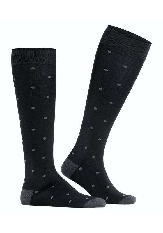 FALKE Dot heren kniekousen, antraciet (anthracite mel.) FALKE Dot heren kniekousen, antraciet (anthracite mel.)