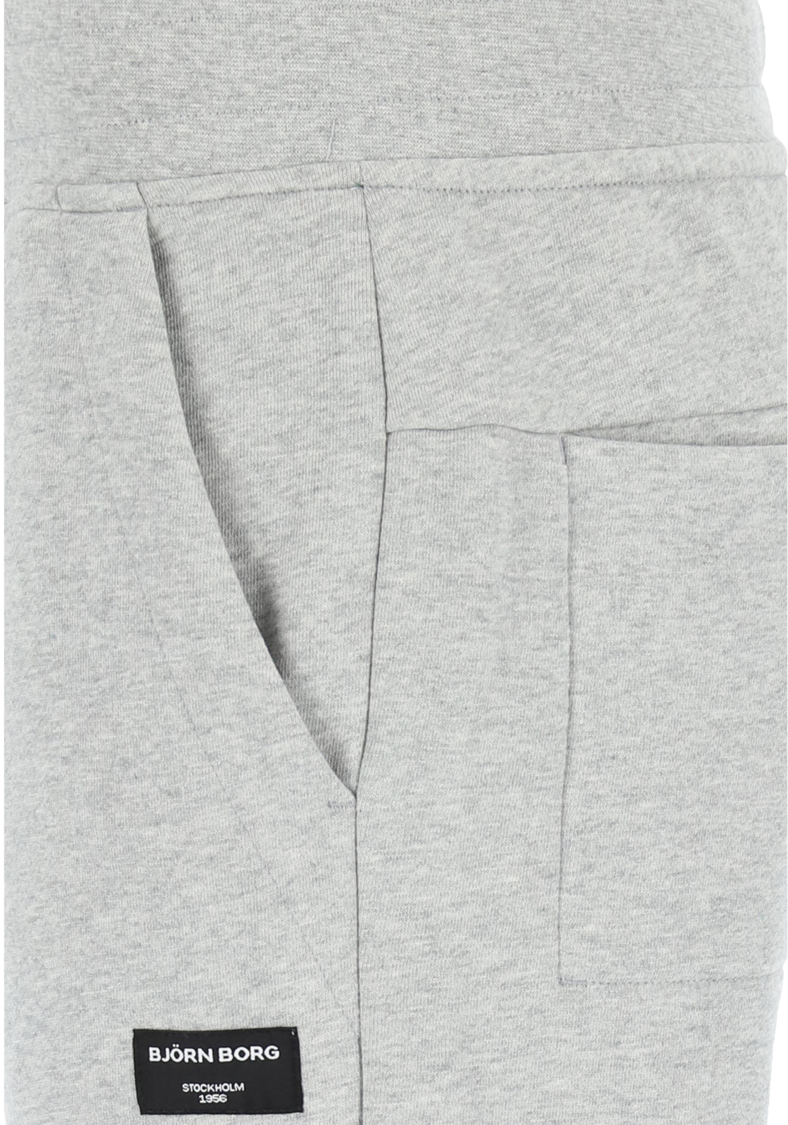 5-7321465147844-bjornborg-BB_jg_9999143590741_grijs_detail_HR Bjorn Borg tapered pant, heren joggingbroek dik, lichtgrijs melange