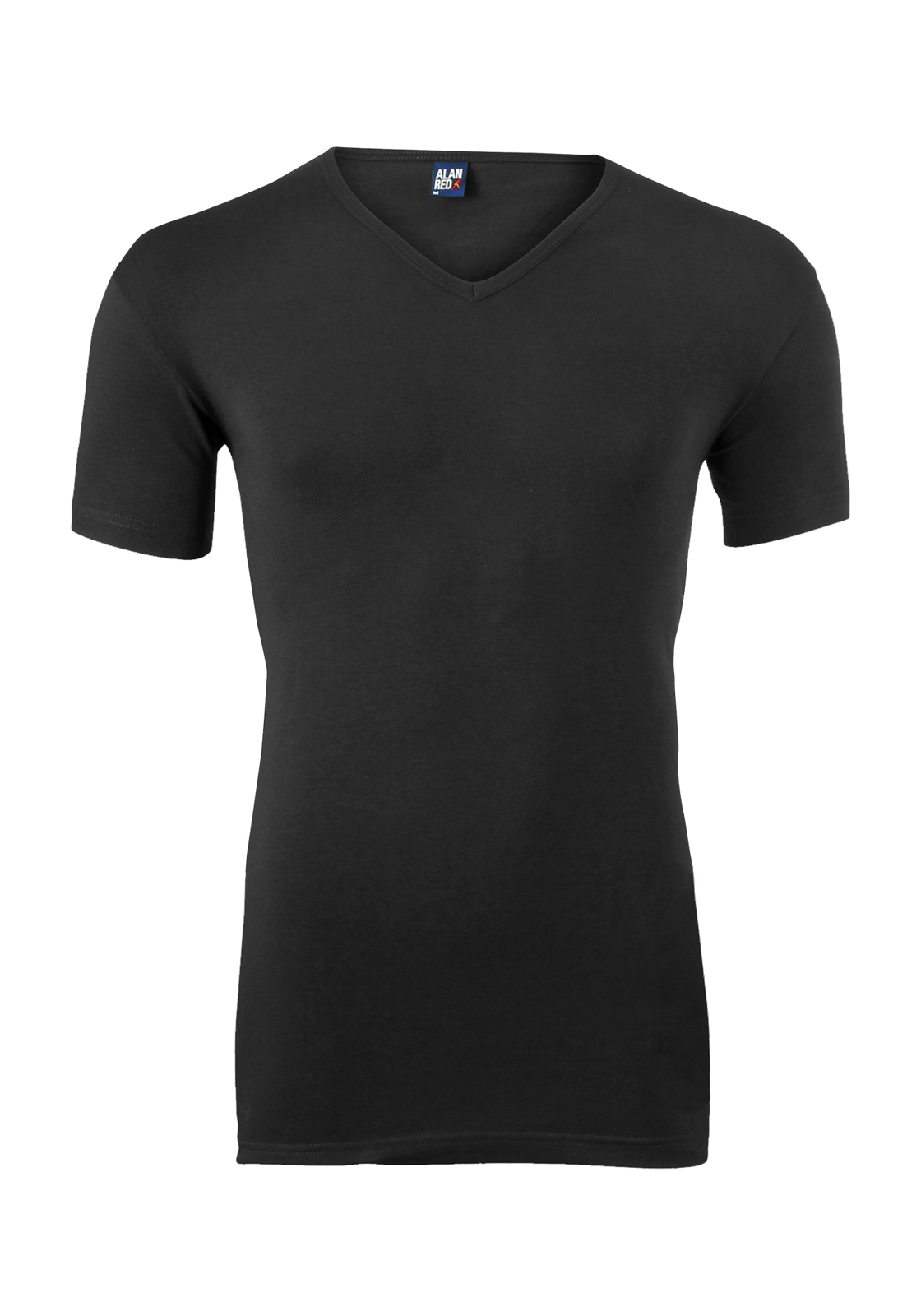 2alan-red-t-oklahoma-zwart-4-pack_HR_kopie ALAN RED T-shirts Oklahoma (4-pack), V-hals stretch, zwart