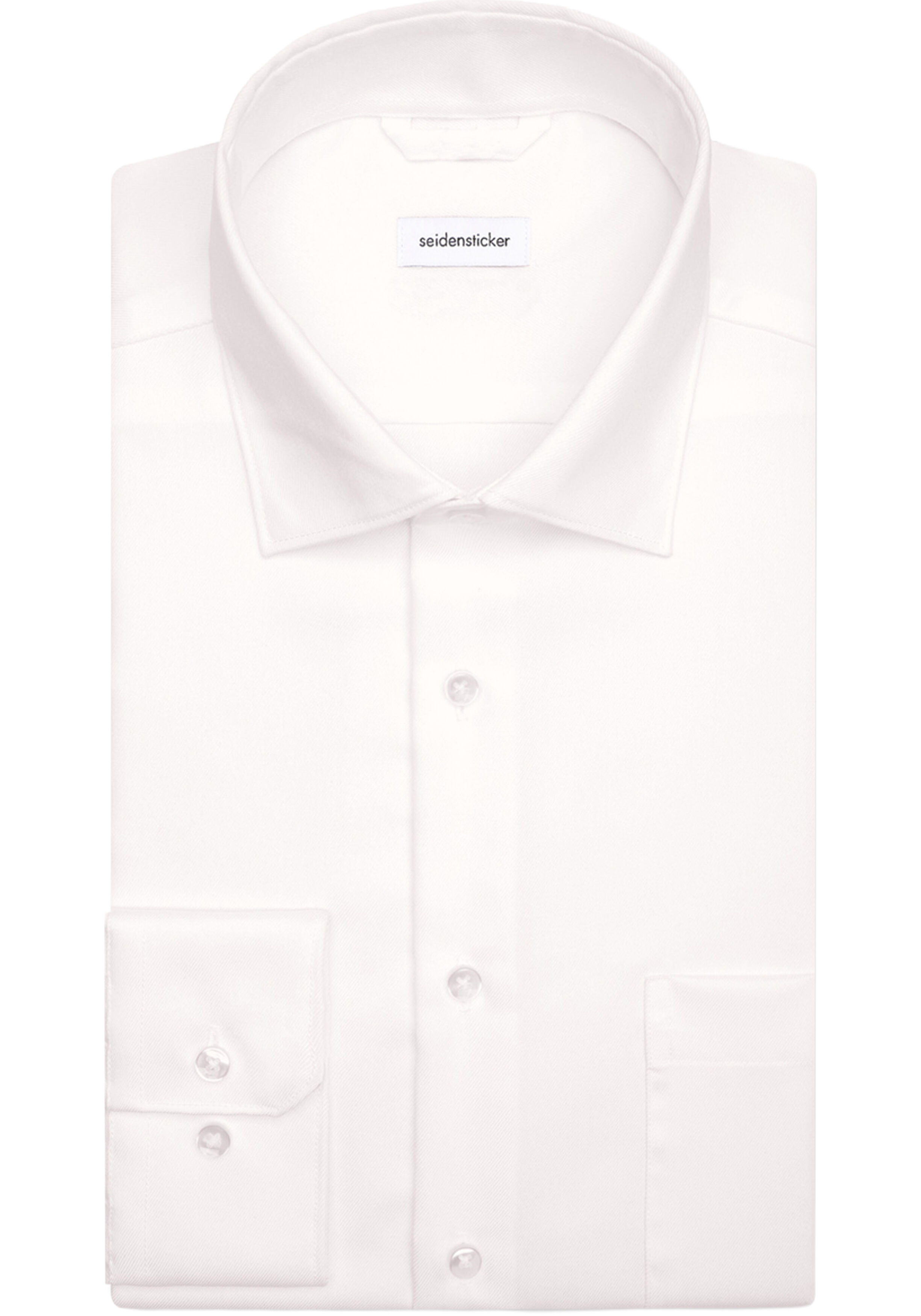 Seidensticker comfort fit overhemd, popeline, wit