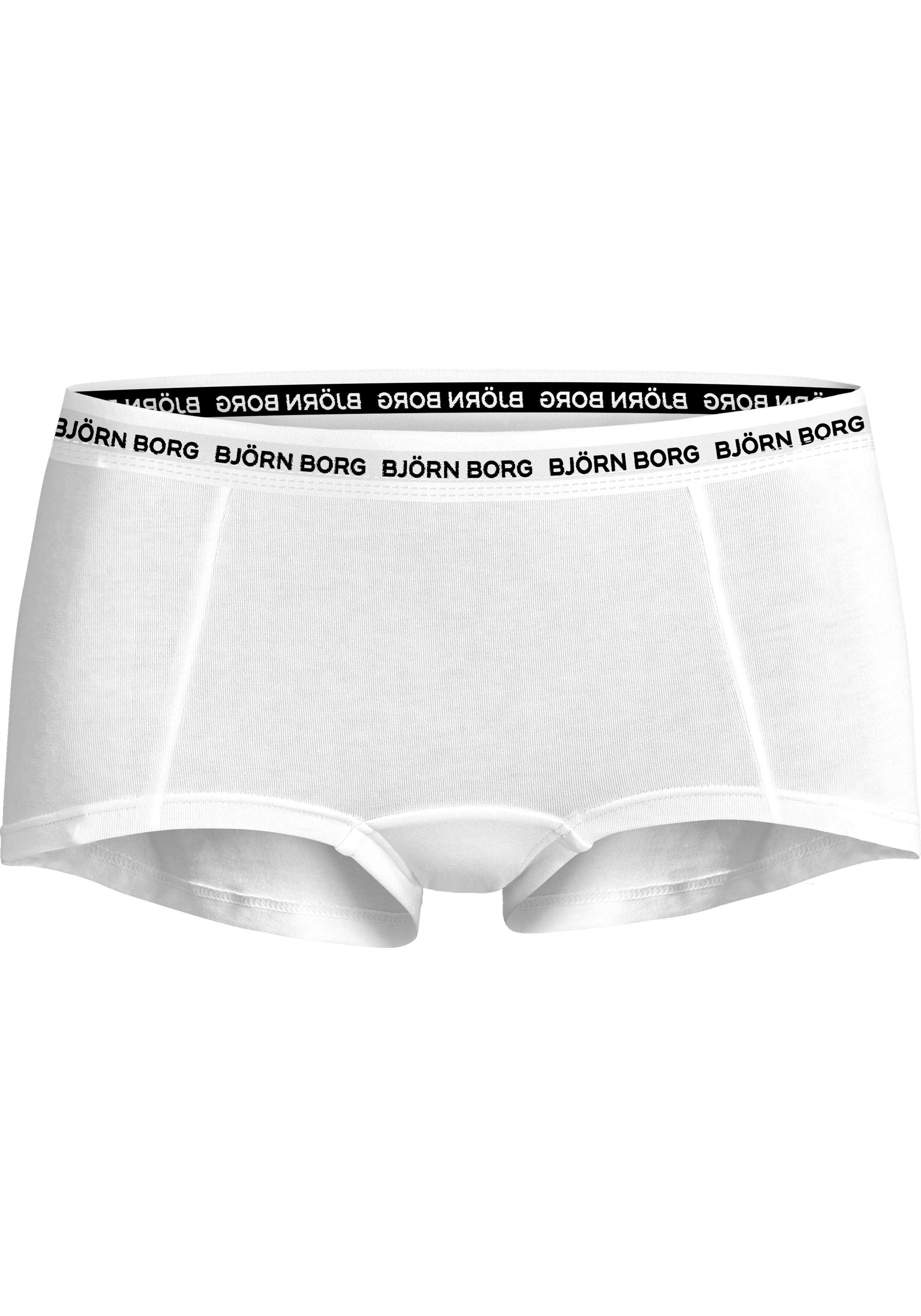 Bjorn Borg dames Core minishorts, boxers korte pijpen (3-pack), wit, groen, zwart