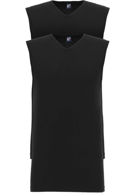 ALAN RED singlets Minto (2-pack), V-hals, zwart ALAN RED singlets Minto (2-pack), V-hals, zwart