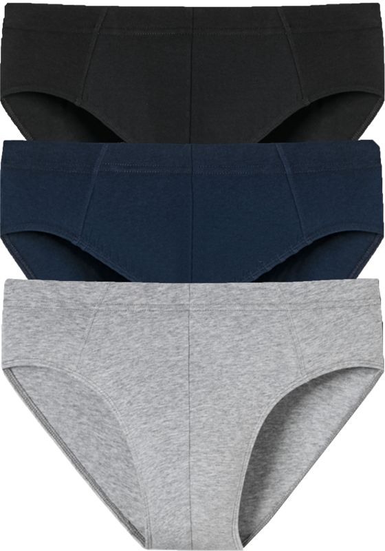 SCHIESSER 95/5 Essentials supermini slips (3-pack), zwart, blauw en grijs SCHIESSER 95/5 Essentials supermini slips (3-pack), zwart, blauw en grijs
