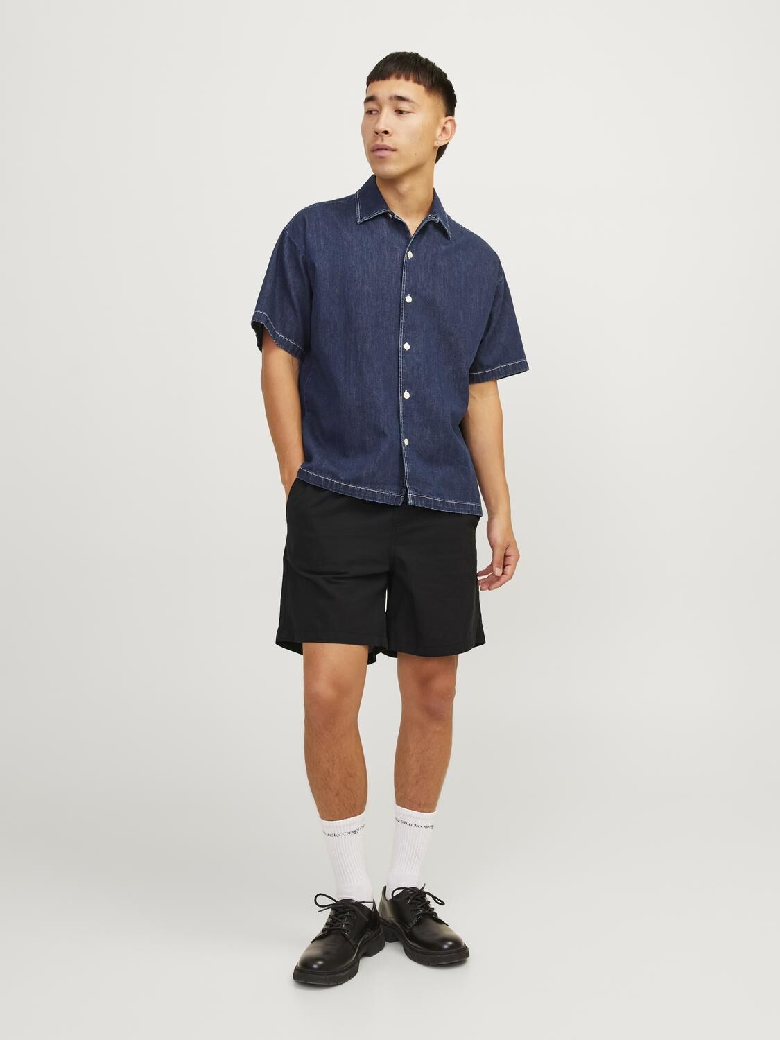 JACK & JONES Jaiden Summer Jogger Short loose fit, heren korte broek, zwart