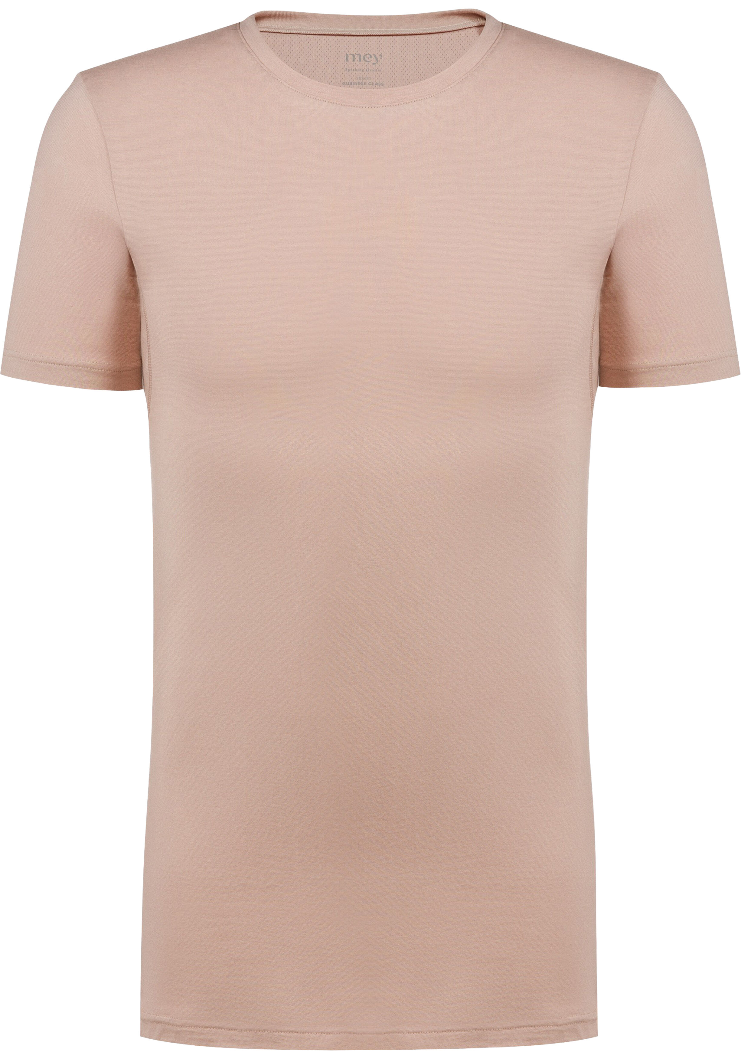 Mey heren crew- neck shirt Mey Business Class, T-shirt met O-hals, beige