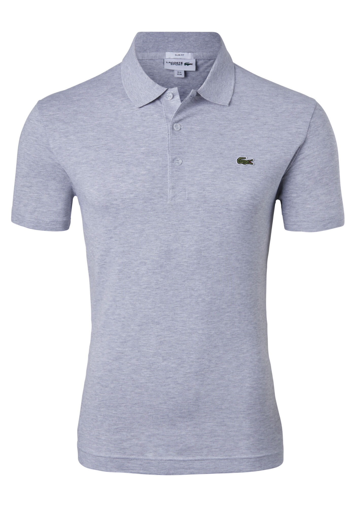 Lacoste Sport polo slim fit, ultra lightweight knit, lichtgrijs melange