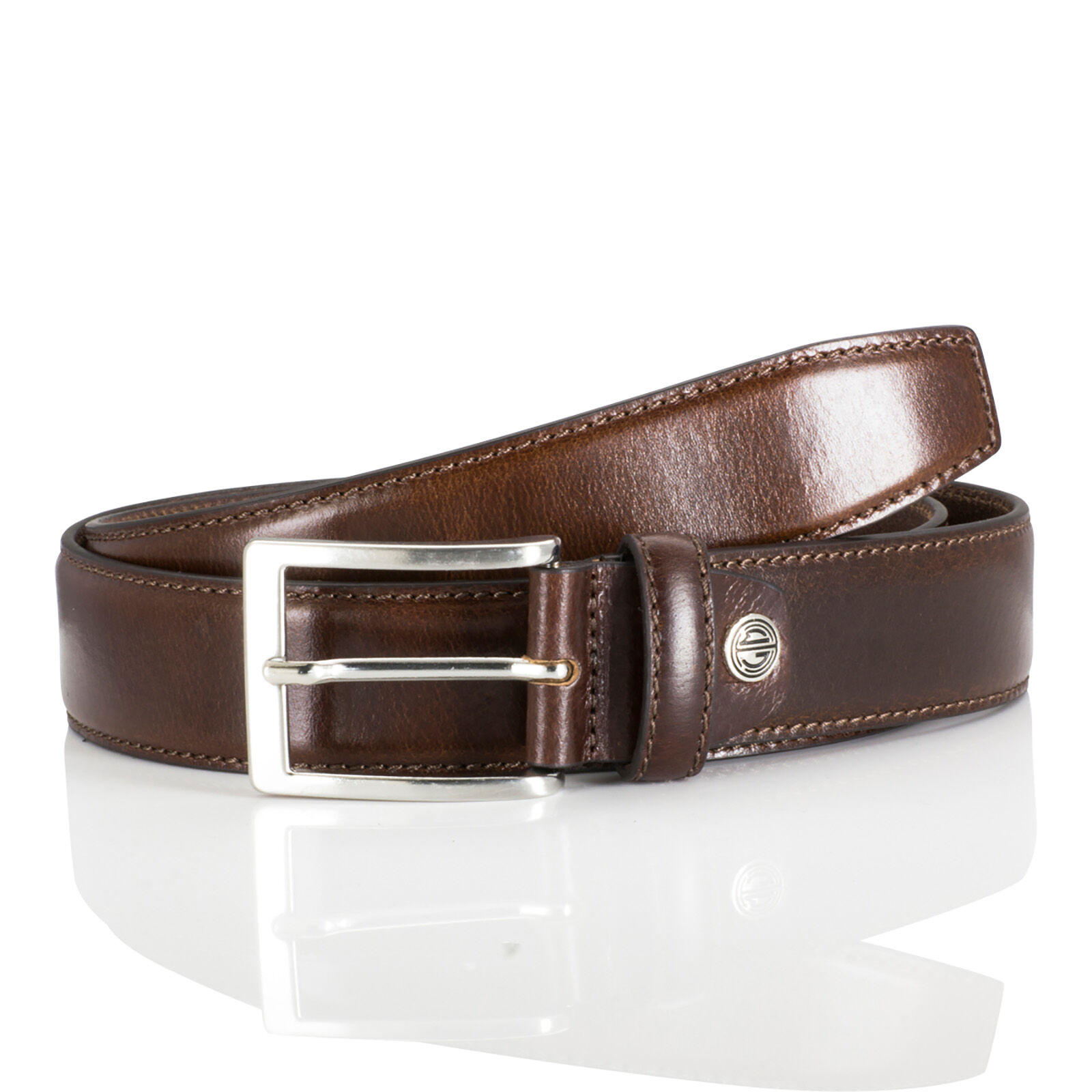 LINDENMANN leren heren riem, bruin