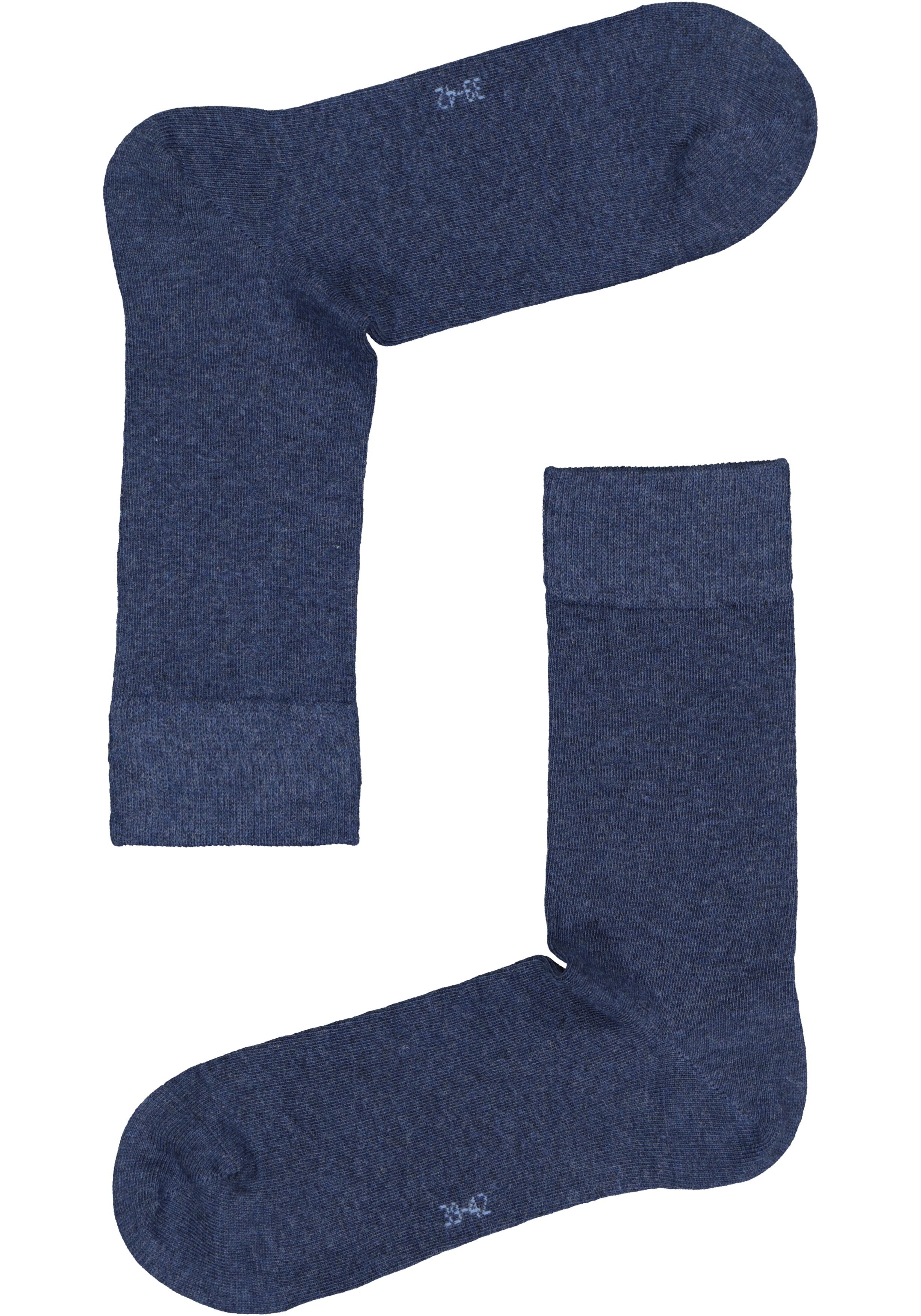 VENT herensokken katoen (5-pack), zwart, navy en jeansblauw