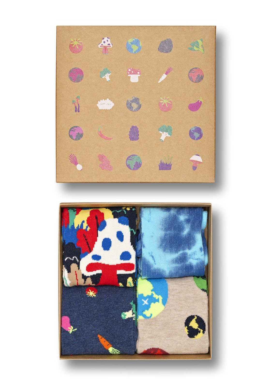 Happy Socks Wild And Free Socks Gift Set (4-pack), unisex sokken in cadeauverpakking Happy Socks Wild And Free Socks Gift Set (4-pack), unisex sokken in cadeauverpakking
