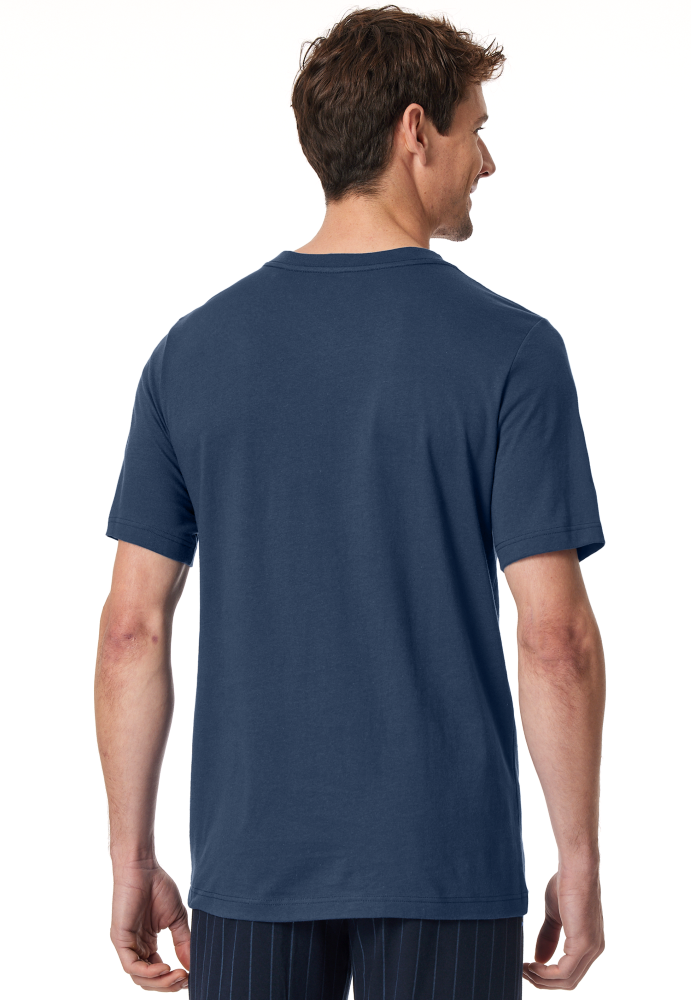 SCHIESSER Mix + Relax Shirt 1/2 arm, heren T-shirt korte mouw, royaalblauw