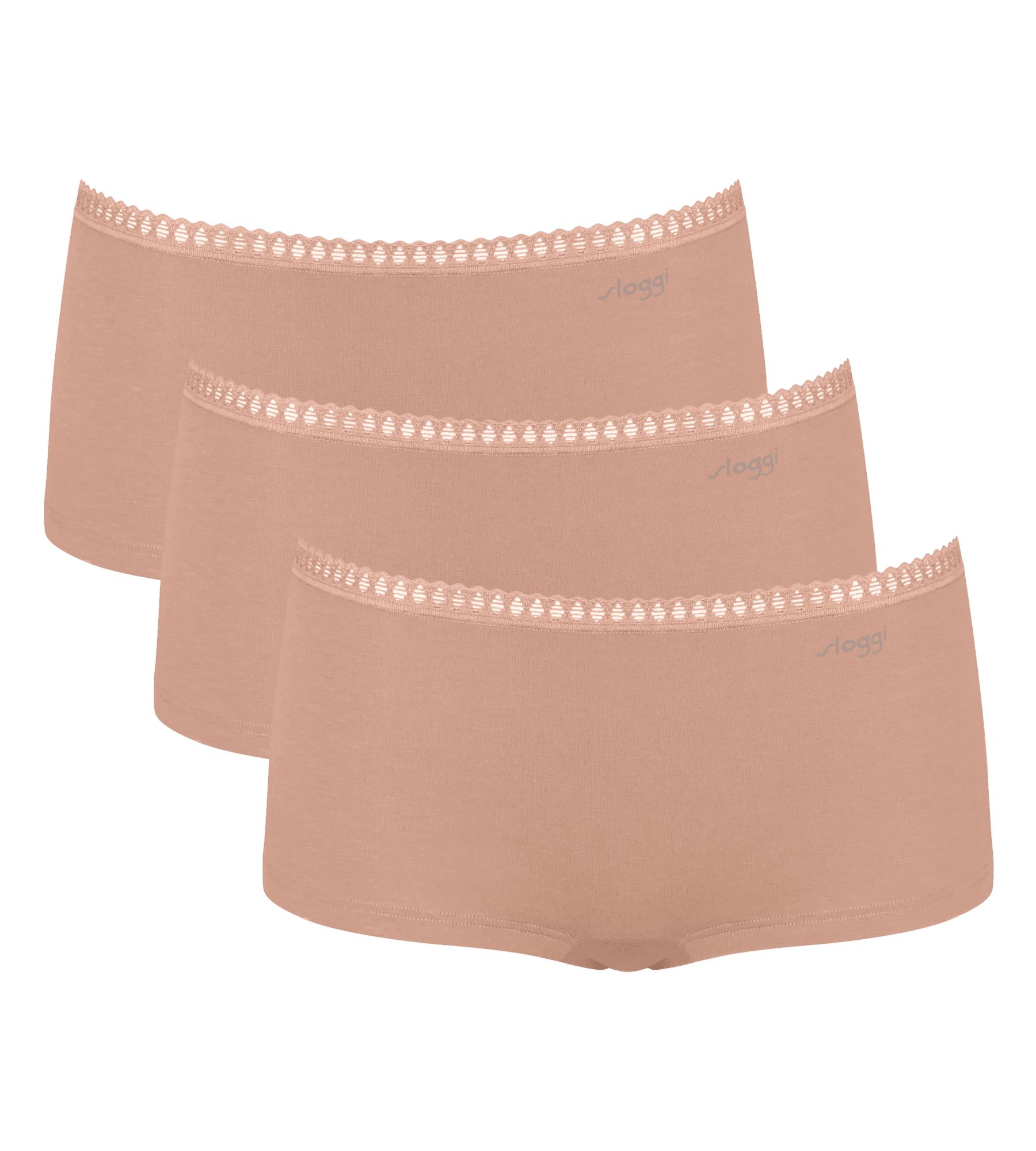 Sloggi Women GO Crush Short (3-pack), dames boxer, beige