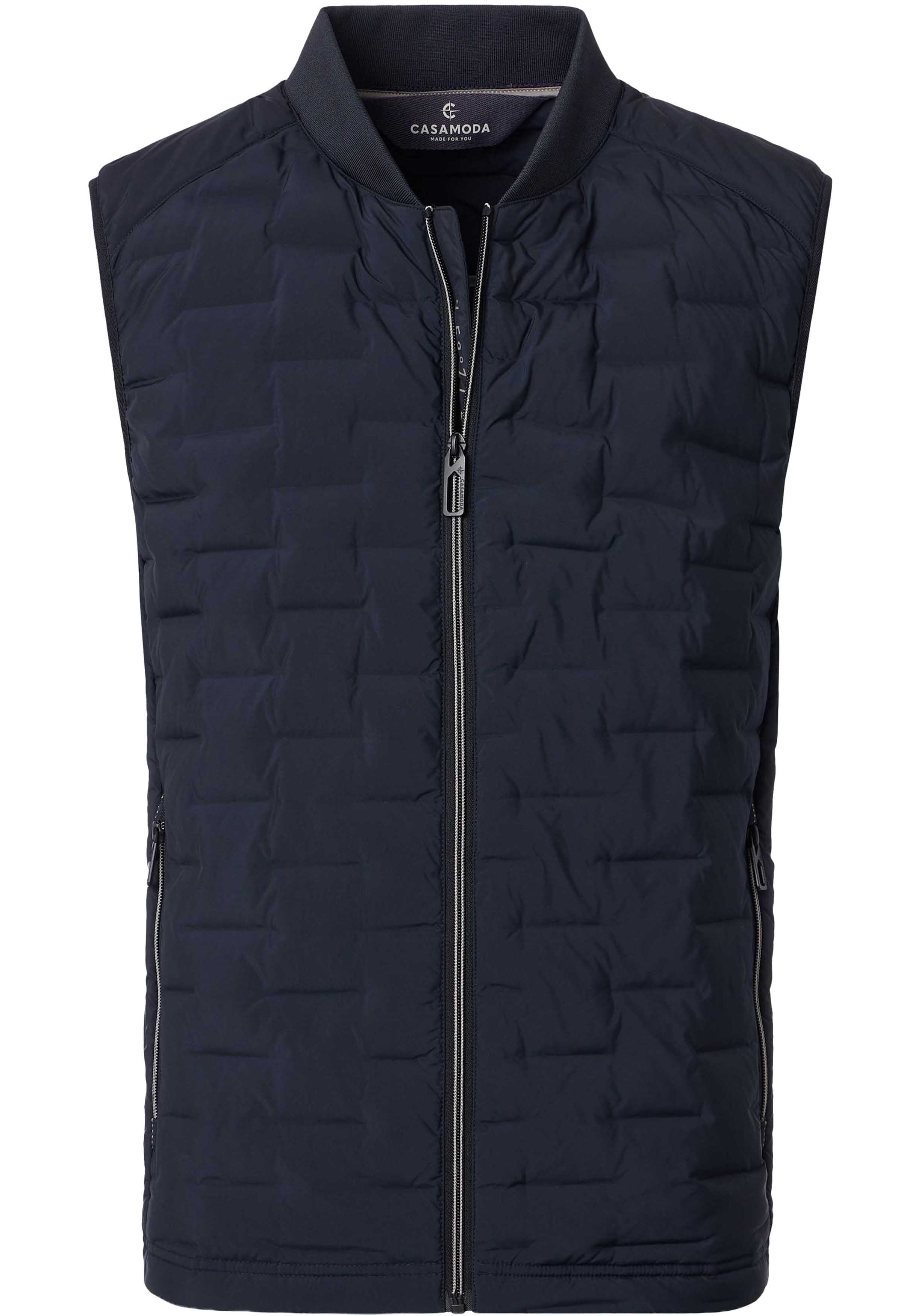 CASA MODA comfort fit bodywarmer, blauw, donkerblauw, wit