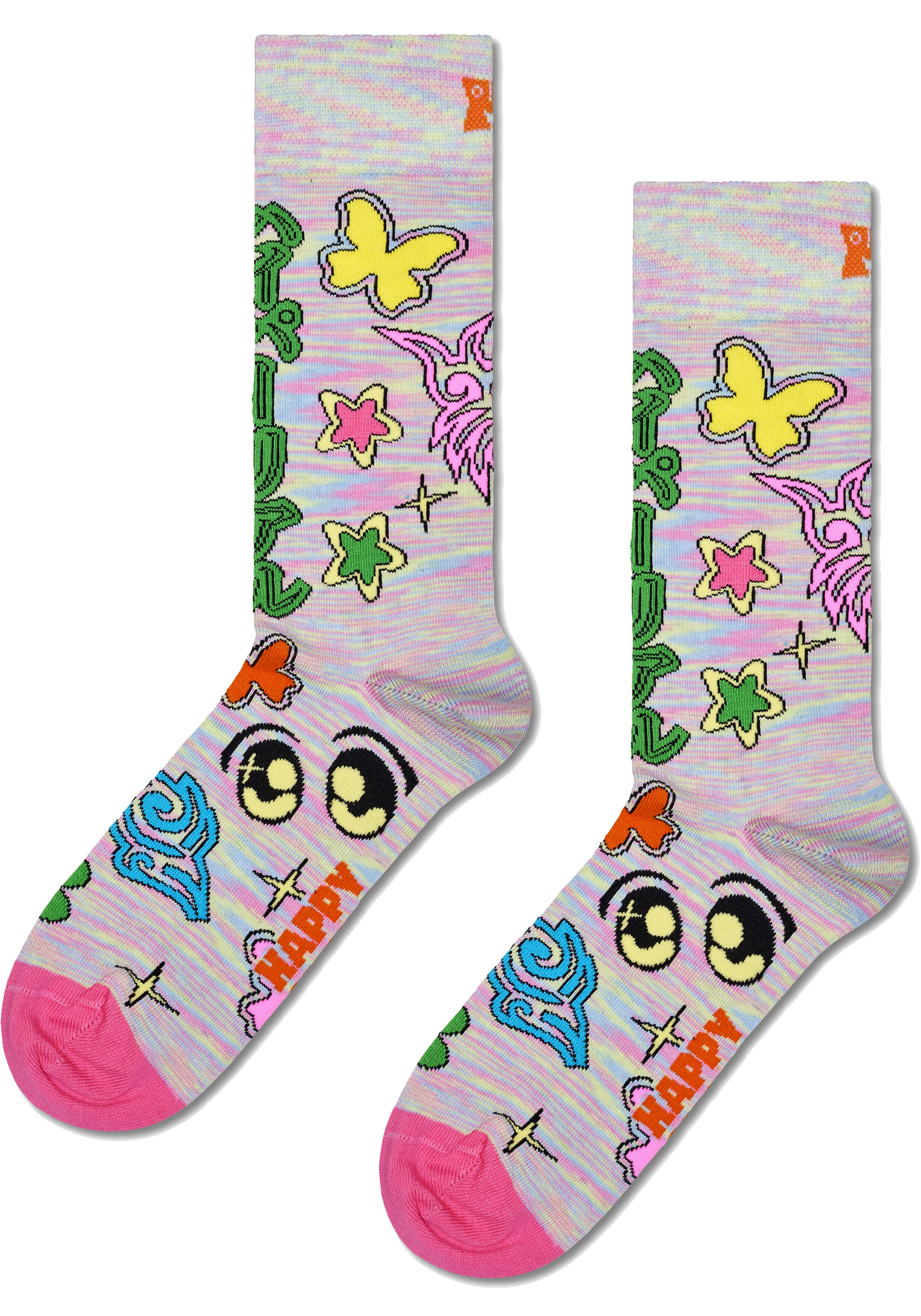 Happy Socks Out Of This World Sock, unisex sokken, beige