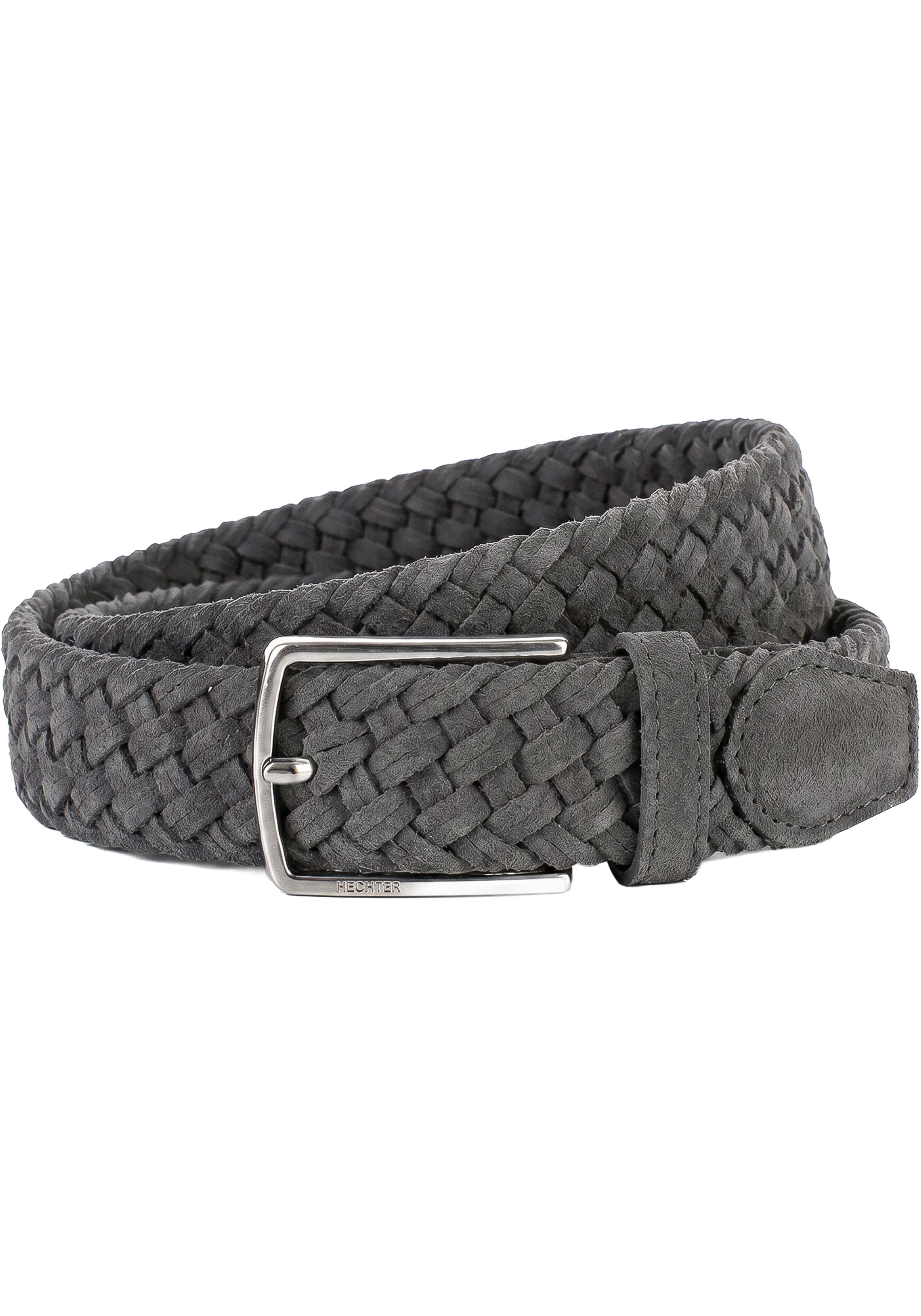 HECHTER leren heren riem, grijs