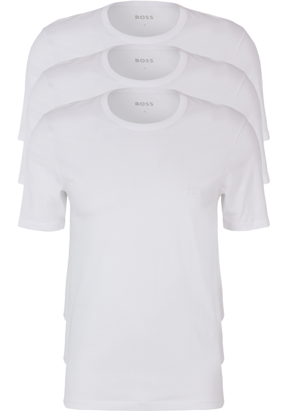 HUGO BOSS Classic T-shirts regular fit (3-pack), heren T-shirts O-hals, wit HUGO BOSS Classic T-shirts regular fit (3-pack), heren T-shirts O-hals, wit
