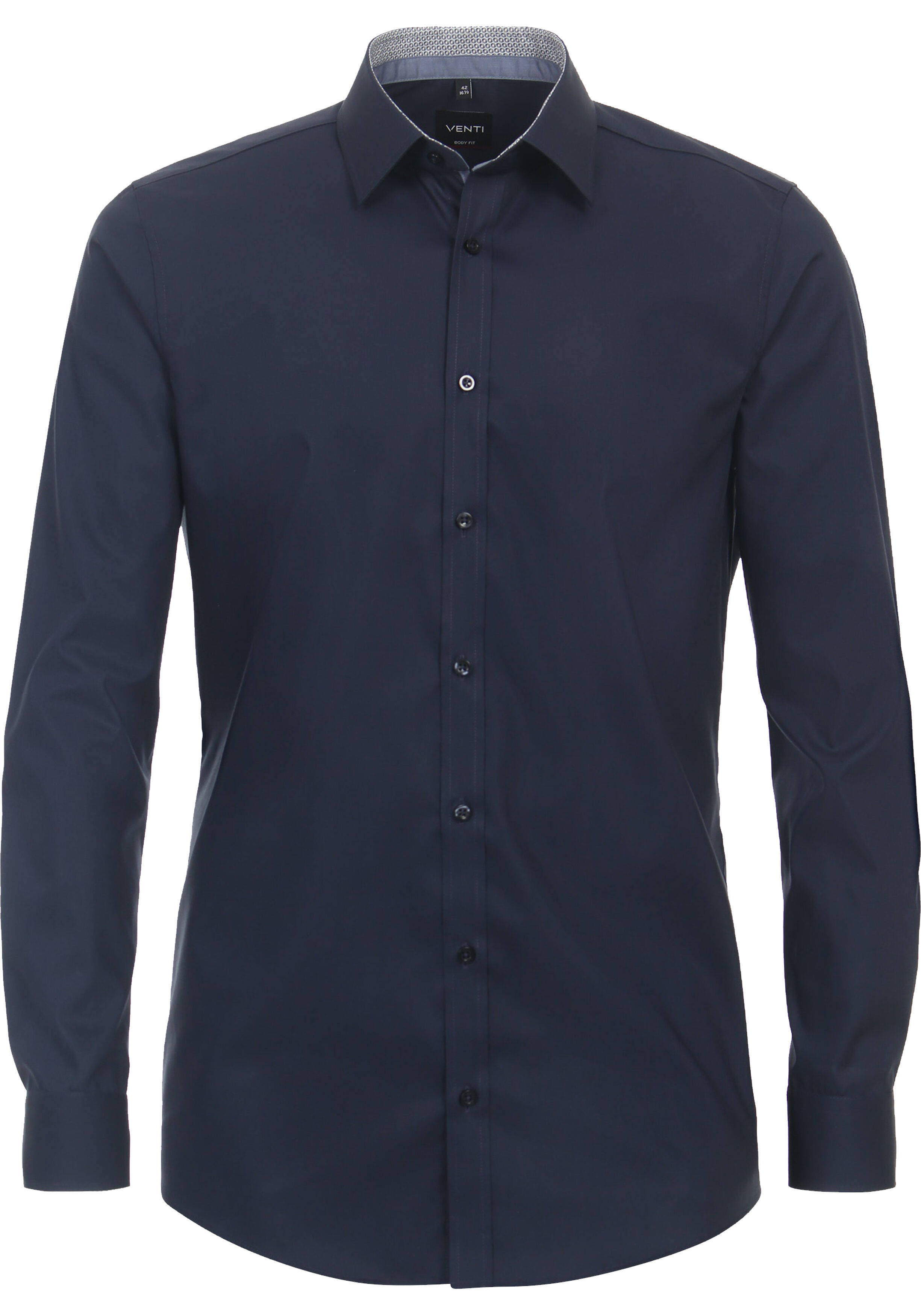 VENTI body fit overhemd, popeline, blauw