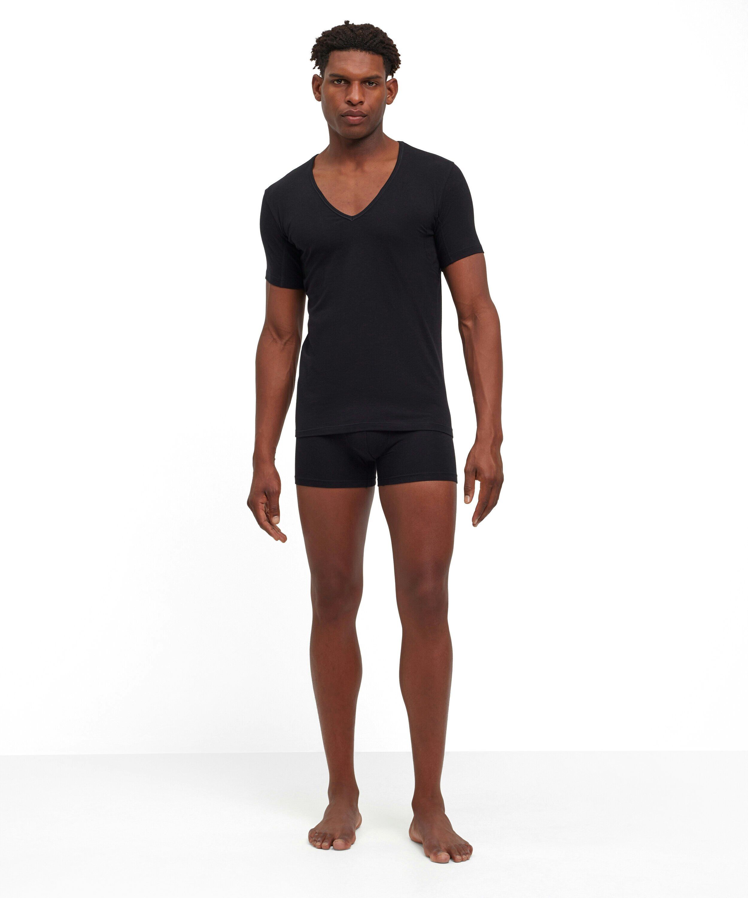 FALKE heren T-shirt Daily Climate Control, korte mouw, zwart (black)