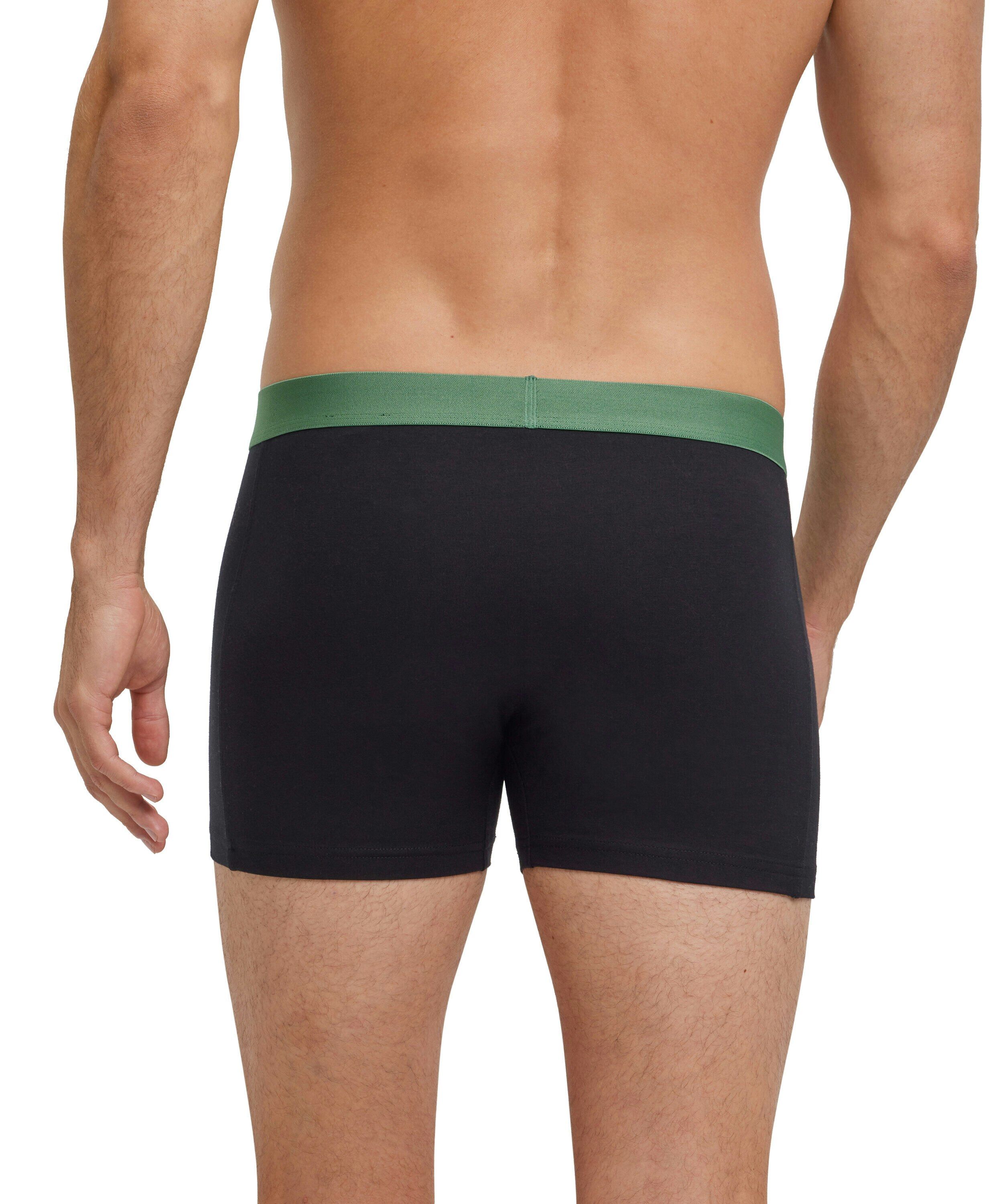 FALKE 2-pack heren boxer Daily Comfort, boxers normale lengte, groen en zwart