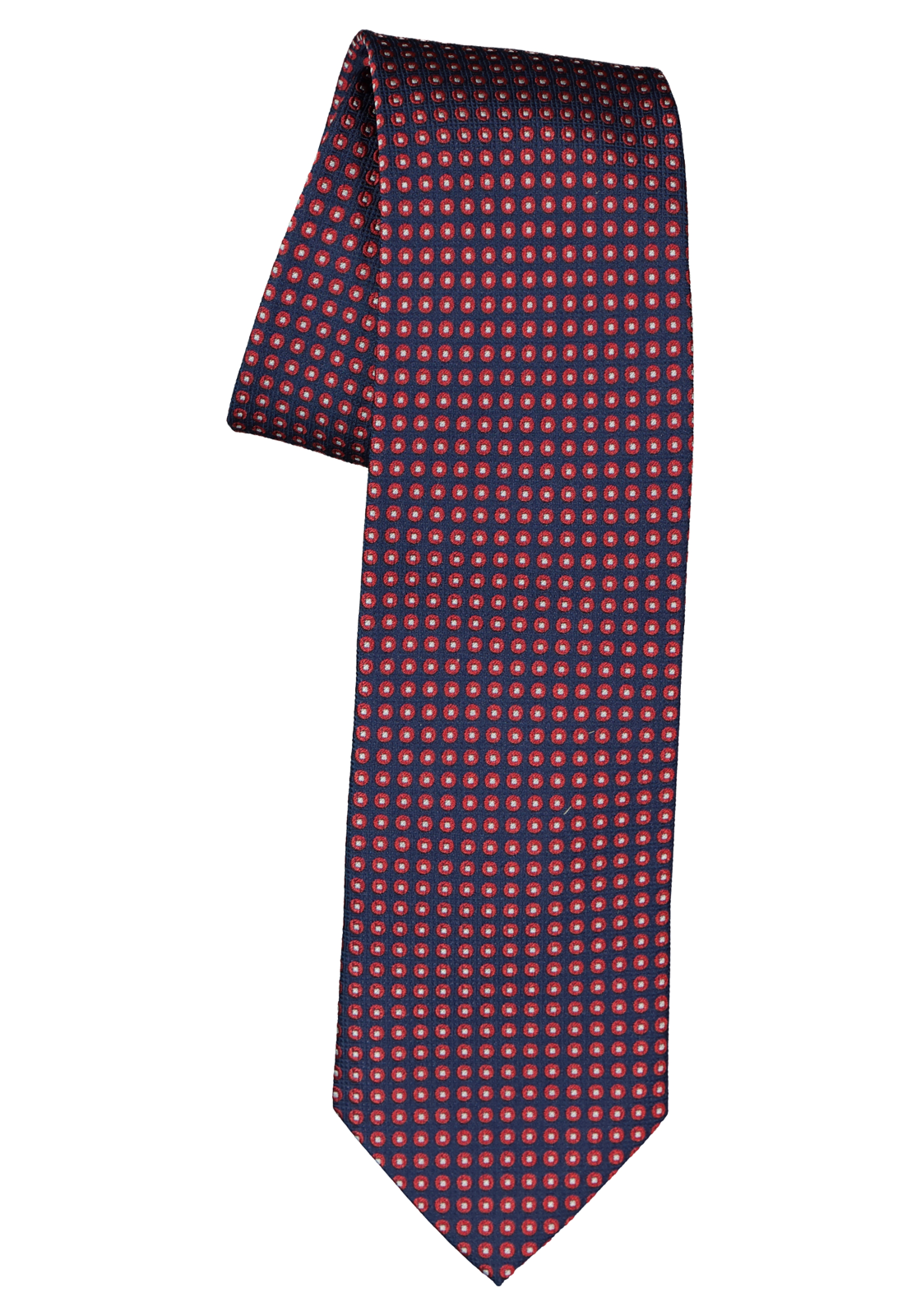 1-8719064745445_michaelis_stropdas__HR Michaelis  stropdas, zijde, blauw met rood en wit dessin