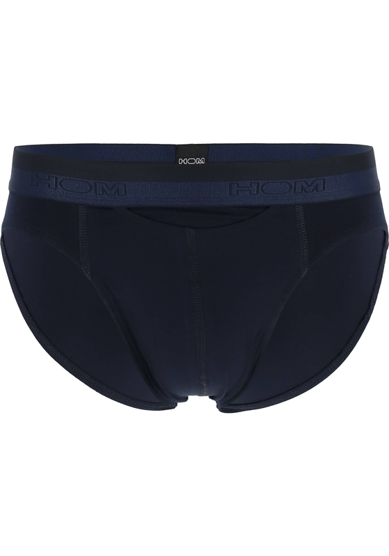 HOM HO1 mini briefs slip (1-pack), herenslip met horizontale gulp, navy blauw HOM HO1 mini briefs slip (1-pack), herenslip met horizontale gulp, navy blauw
