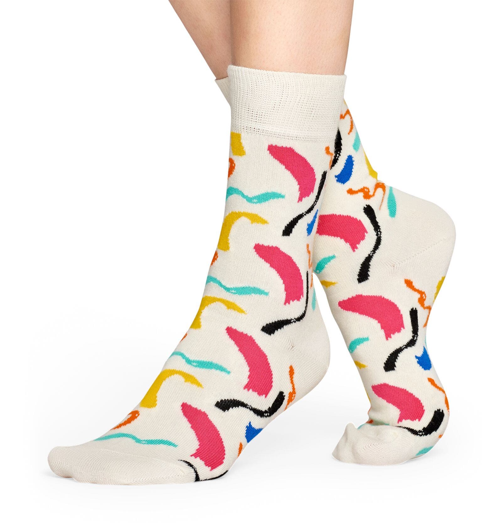 Happy Socks Brush Stroke Sock, unisex sokken, beige