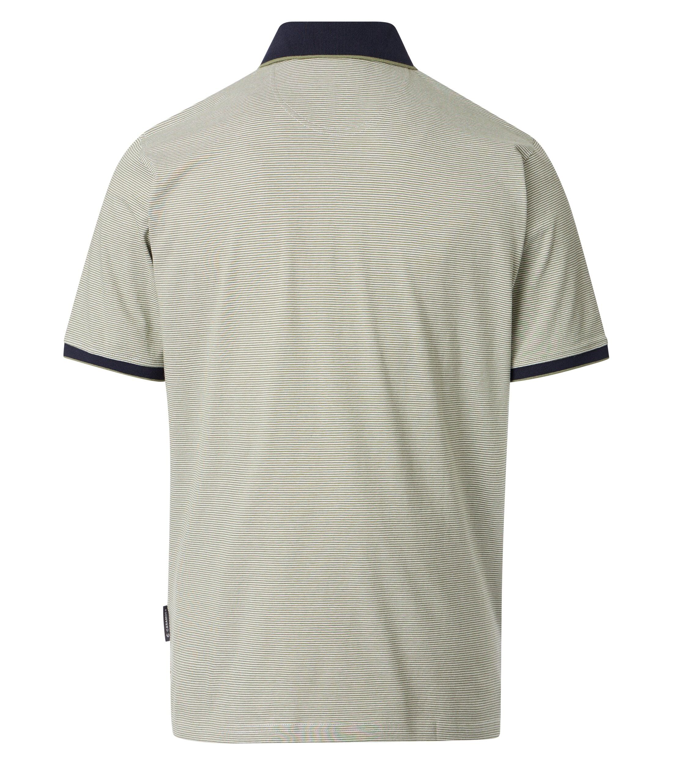 CASA MODA comfort fit heren polo, groen dessin