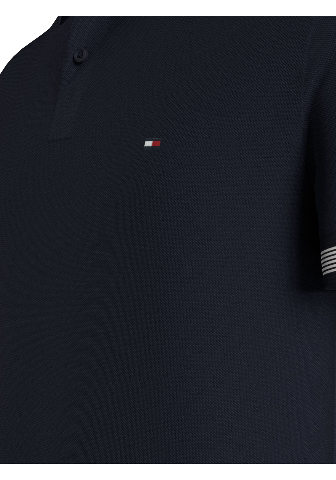 image_6_MW0MW34780DW5_D3_C4101wid2000amphei2000ampop_usm1710 Tommy Hilfiger Flag Cuff Slim Polo, heren poloshirt, donkerblauw