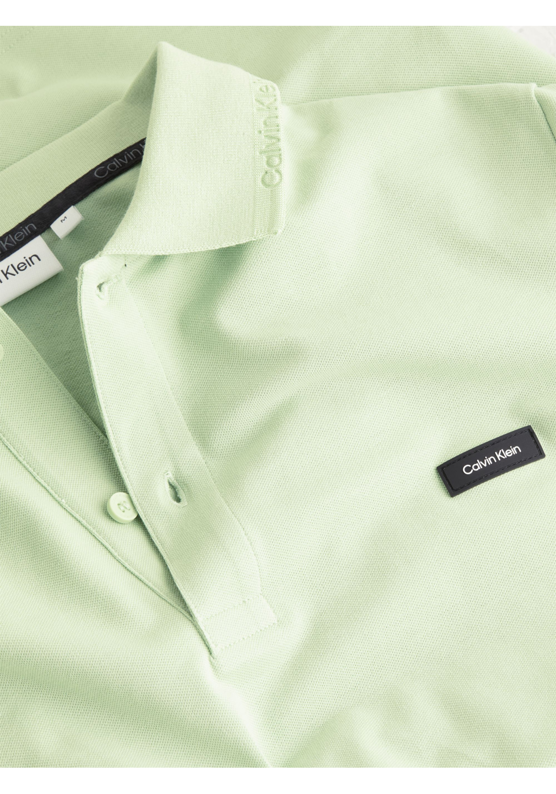 image_3_K10K112468LJ4_D_C4161wid2000amphei2000ampop_usm1710 Calvin Klein Thermo Tech Pique Slim Polo, heren poloshirt, lichtgroen