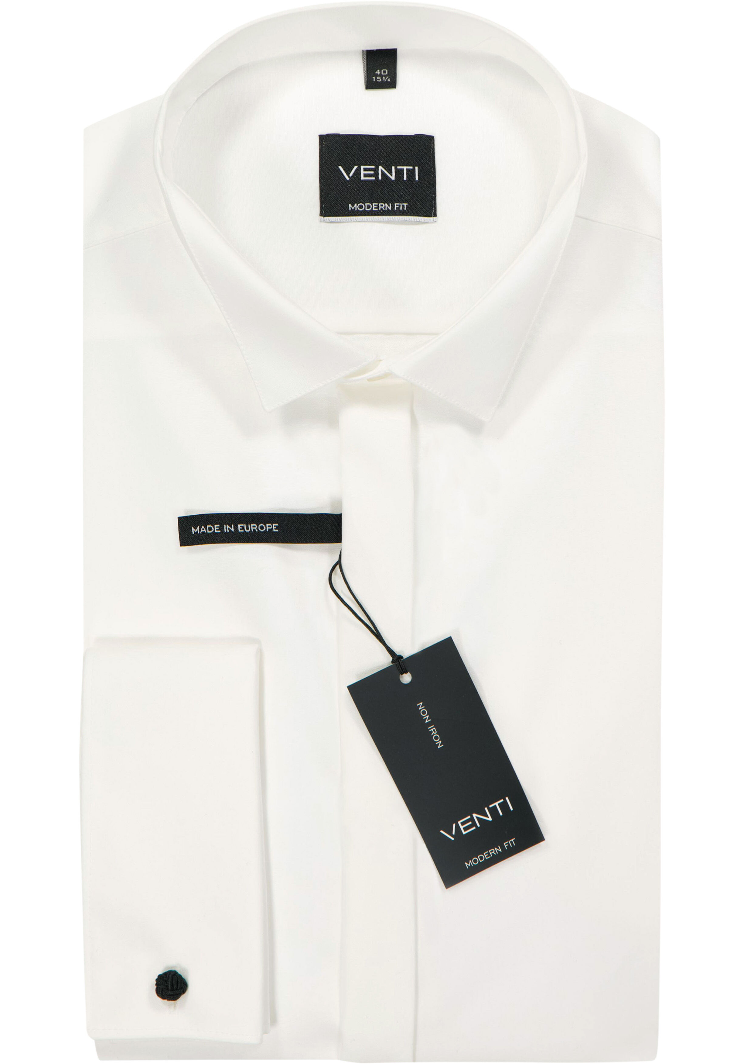 VENTI modern fit smoking overhemd, popeline, beige