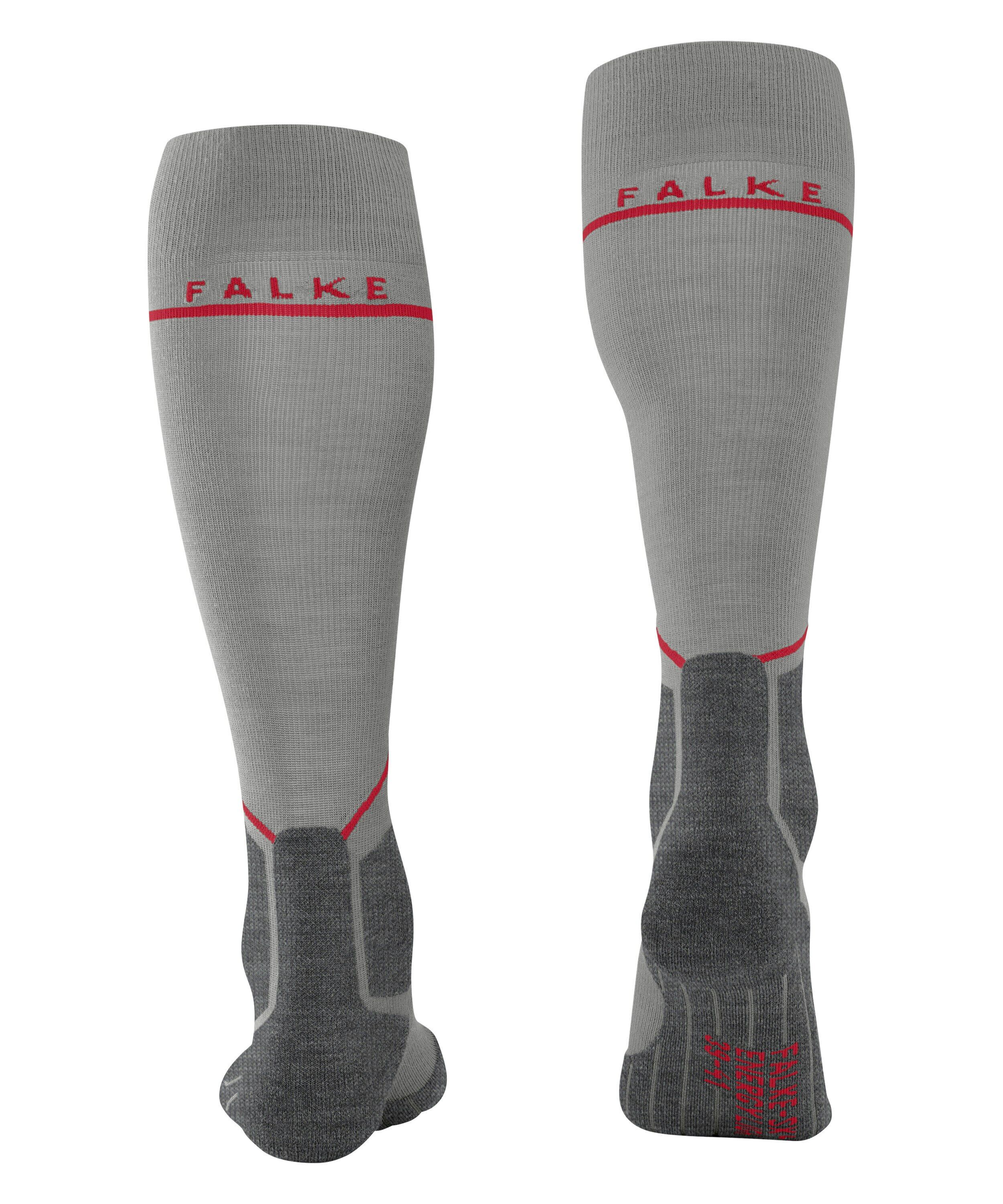 FALKE SK4 Advanced Compression Light heren skiing kniekousen, grijs (light grey)