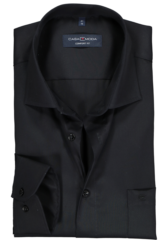 CASA MODA comfort fit overhemd, mouwlengte 72 cm, twill, zwart CASA MODA comfort fit overhemd, mouwlengte 72 cm, twill, zwart