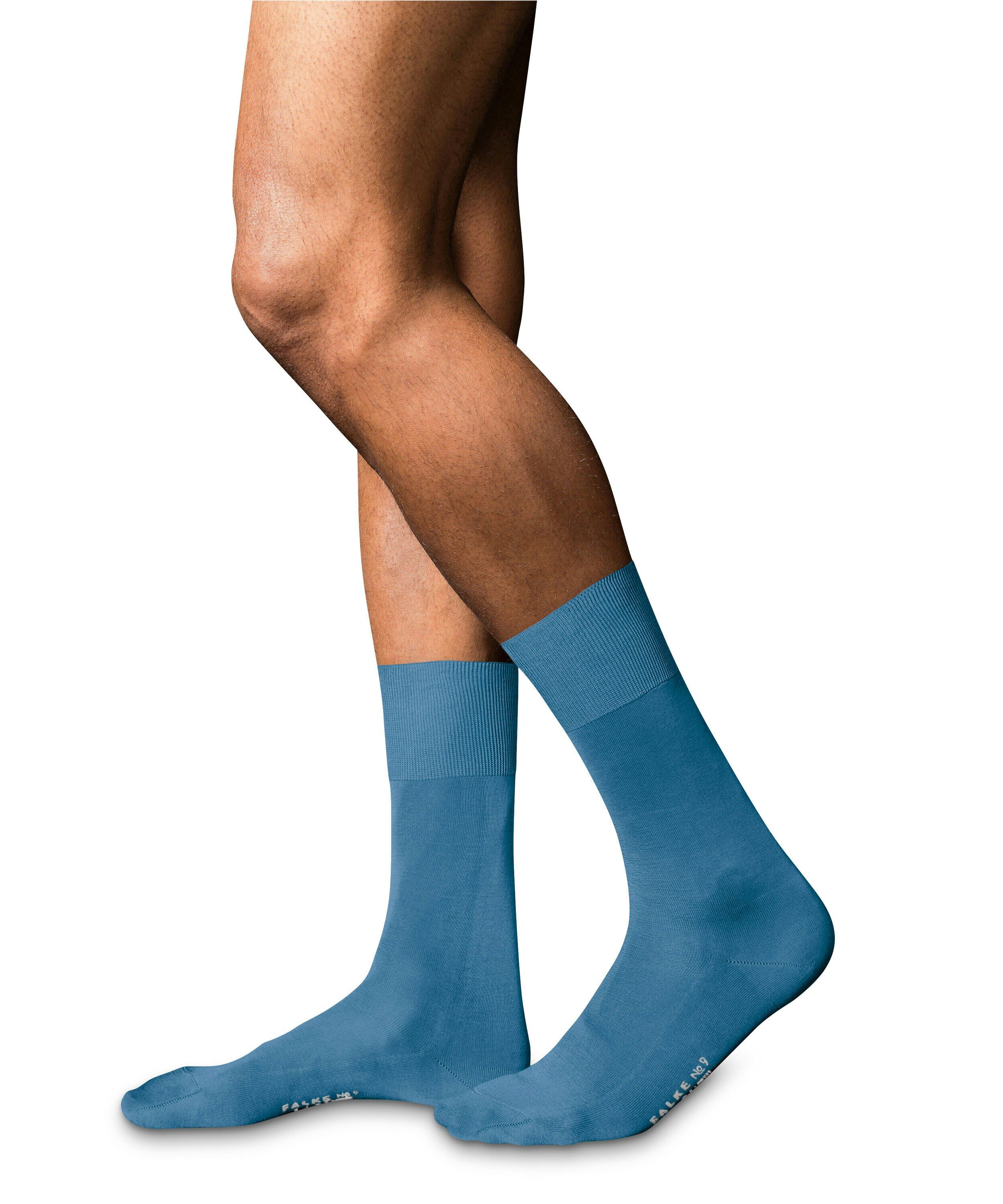 FALKE No. 9 Pure Fil d'Ecosse herensokken, blauw (nautical)
