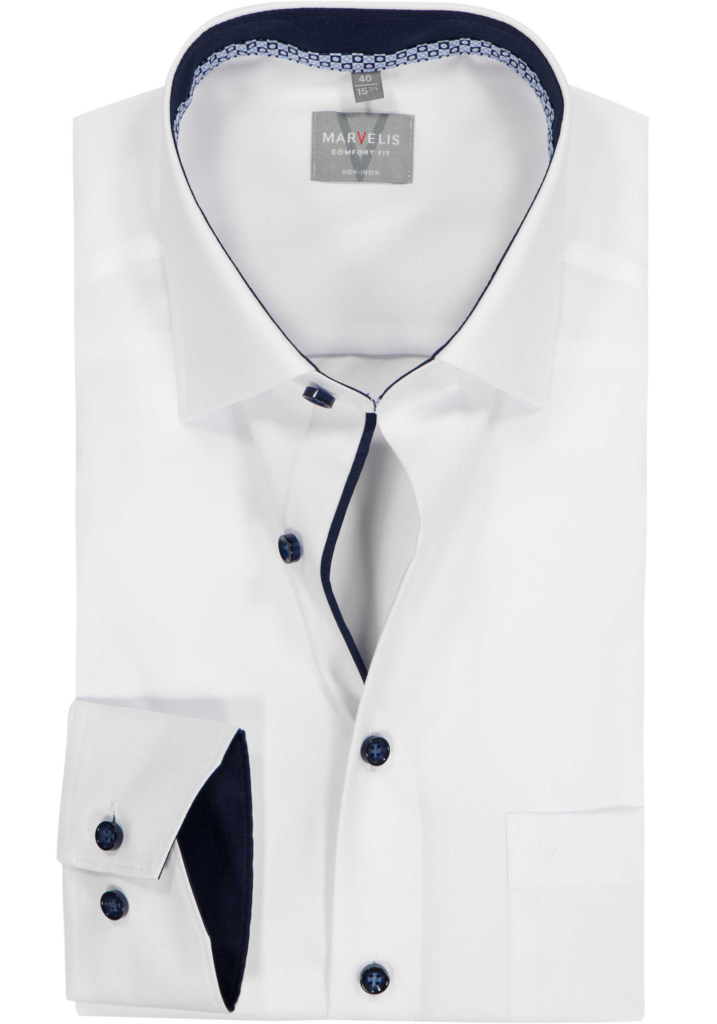 MARVELIS comfort fit overhemd, popeline, lichtblauw