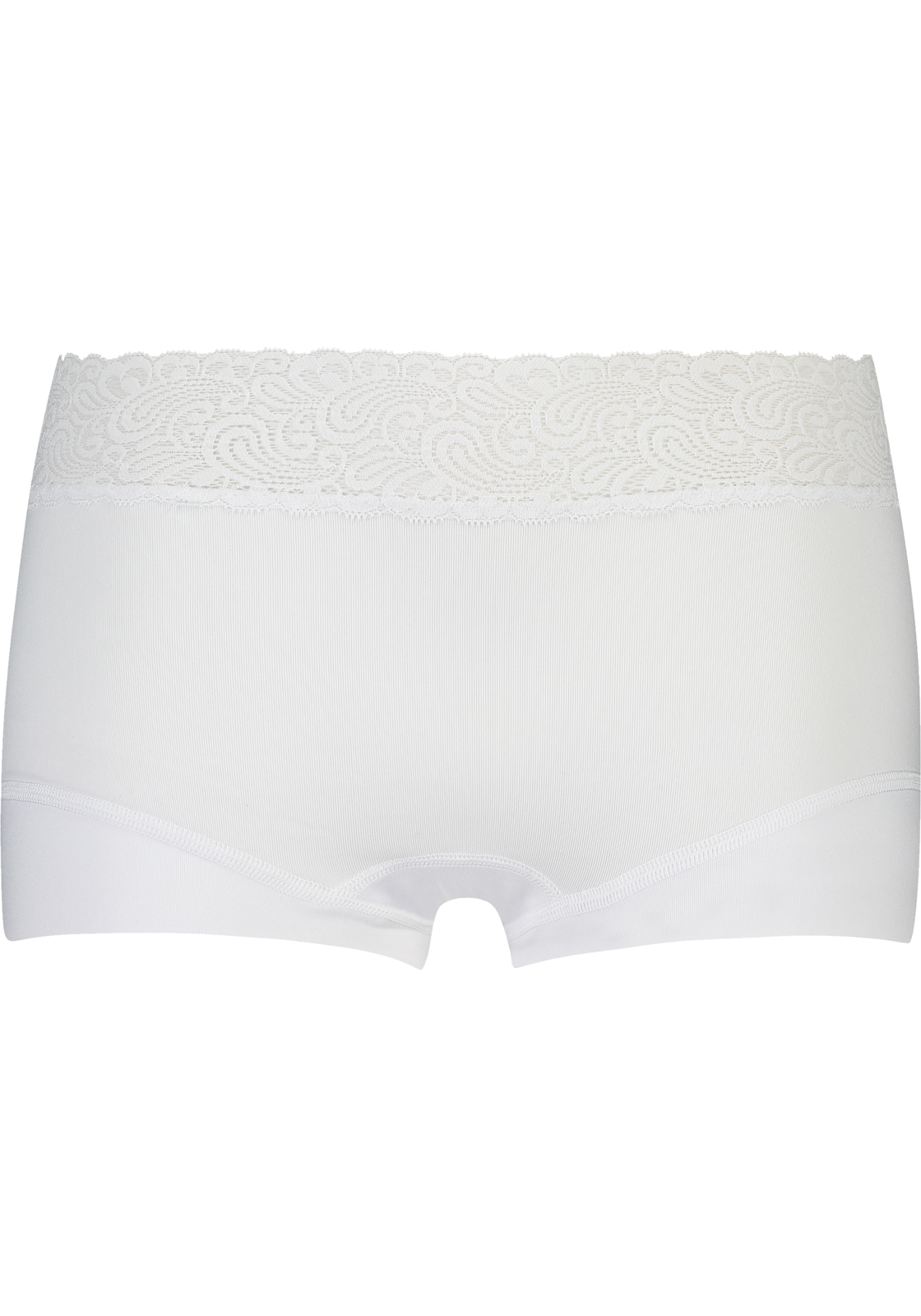 1-8717944097684-rj_daames_short_HR RJ Bodywear Pure Color Kant dames short, wit