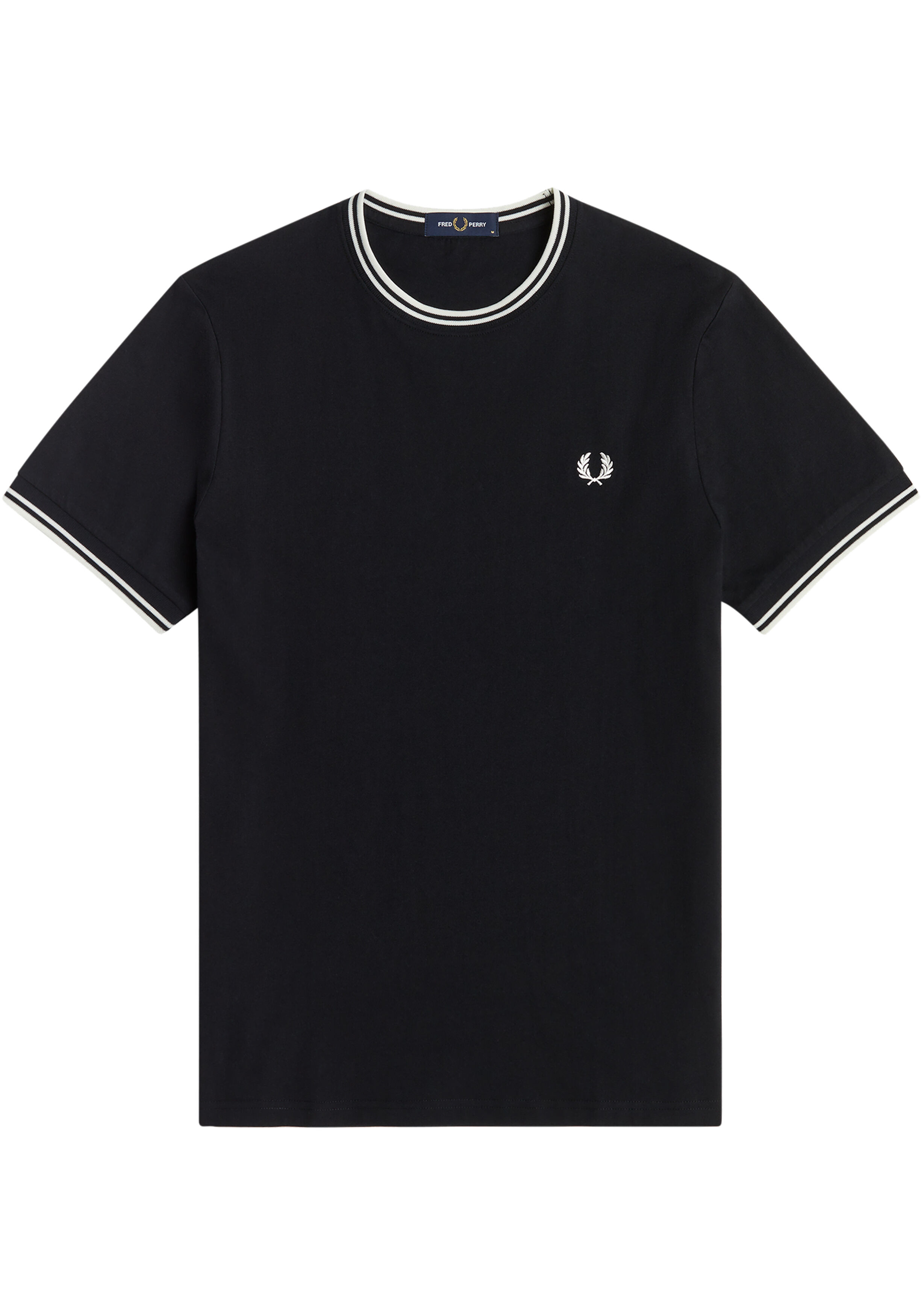 Fred Perry Twin Tipped regular fit T-shirt M1588, korte mouw O-hals, zwart