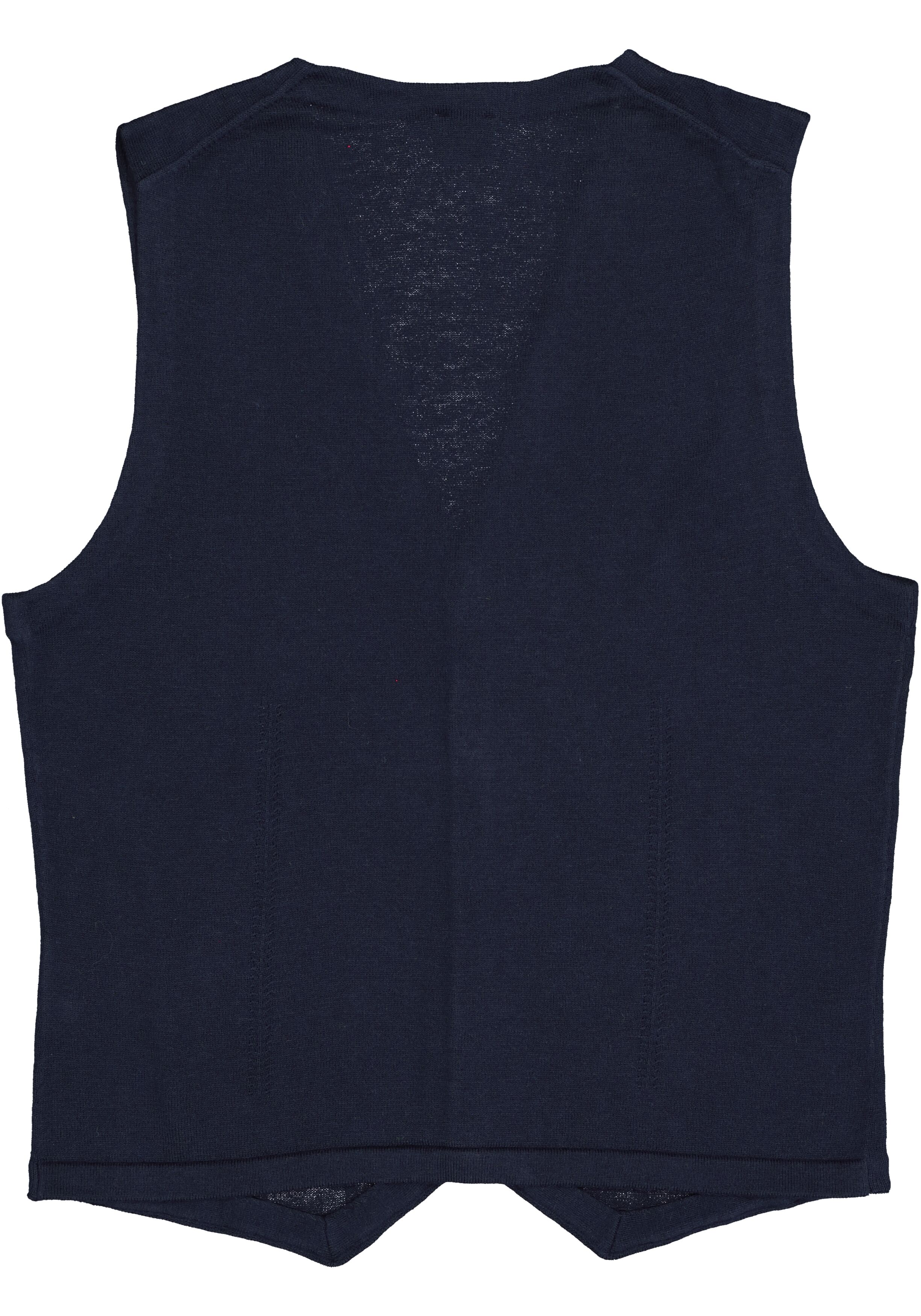 OLYMP Level 5 body fit gilet, wol met zijde, blauw mouwloos vest