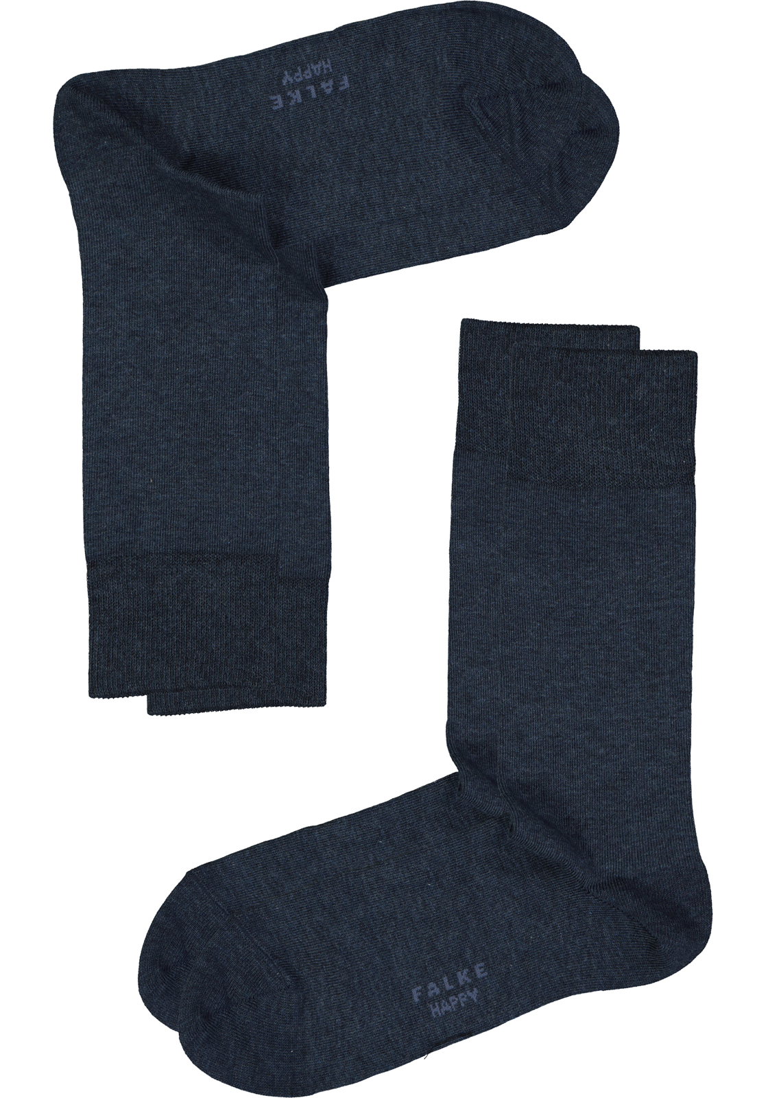 4-4043874491969_sok_HR FALKE Happy herensokken (2-pack), marine blauw melange (navy melange)