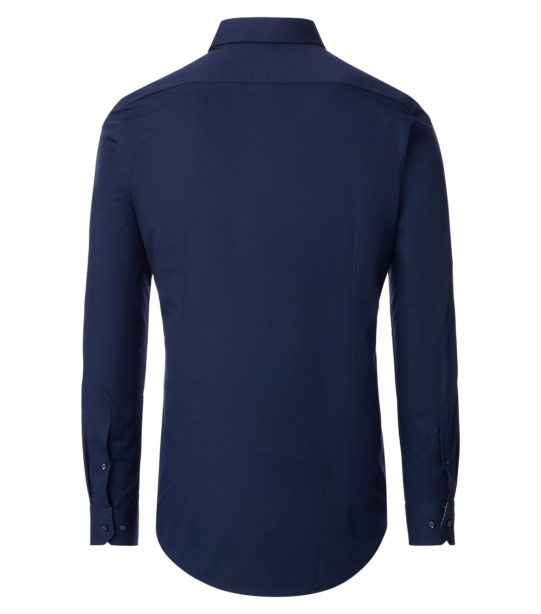 VENTI body fit overhemd, twill, blauw