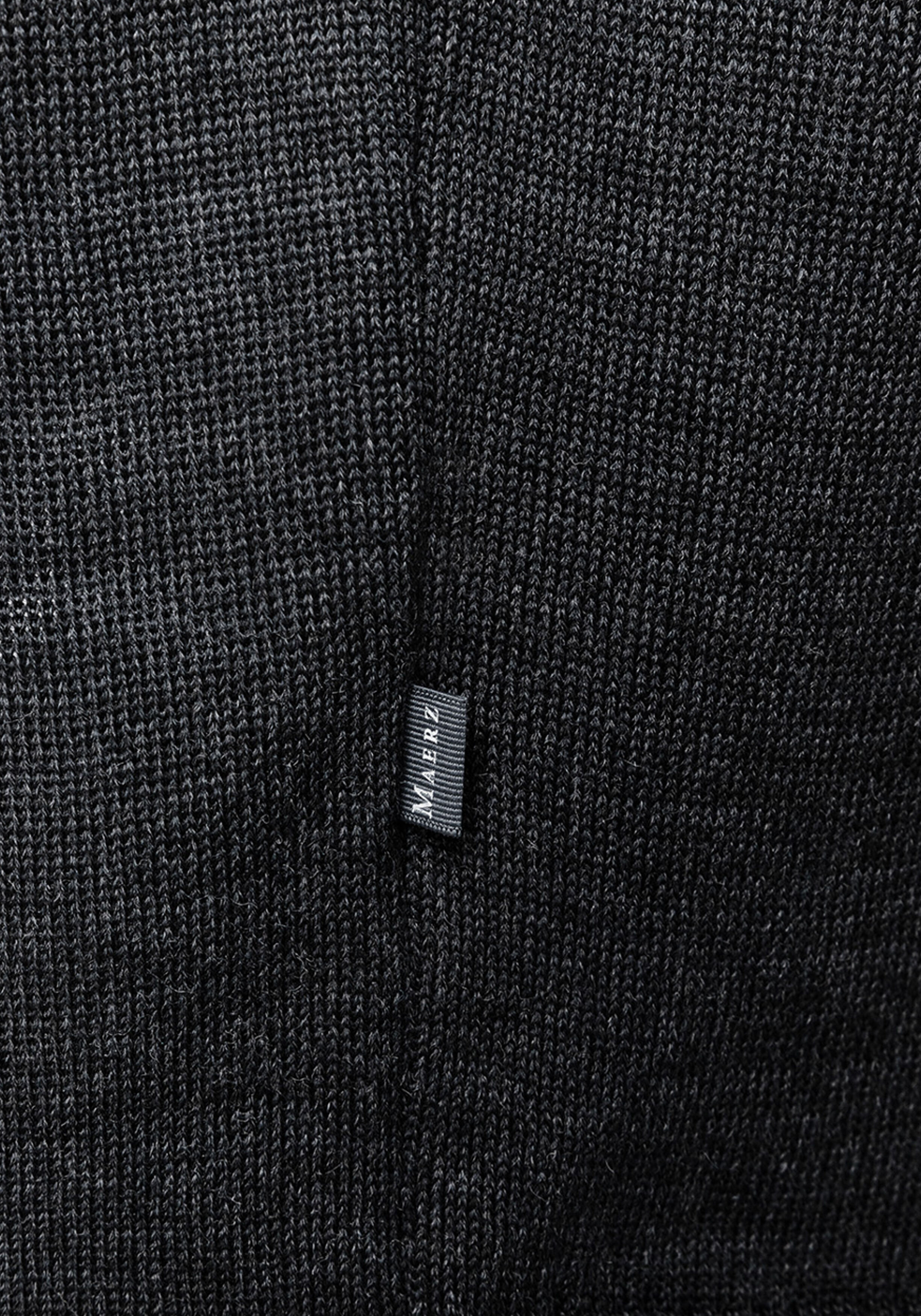 MAERZ Classic Fit heren trui met turtleneck wol, antraciet grijs